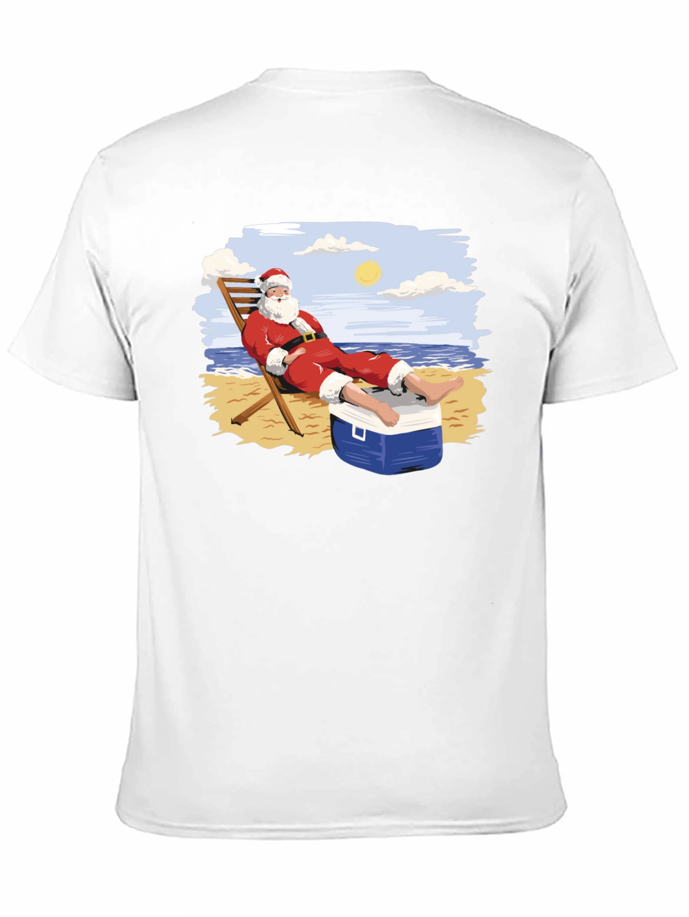 Santa Beach T-Shirt - Holiday Relaxation