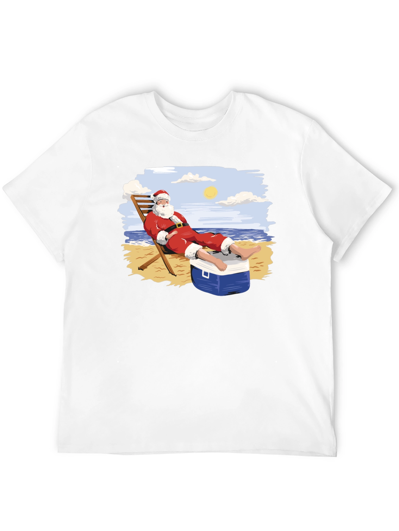 Santa Beach T-Shirt - Holiday Relaxation