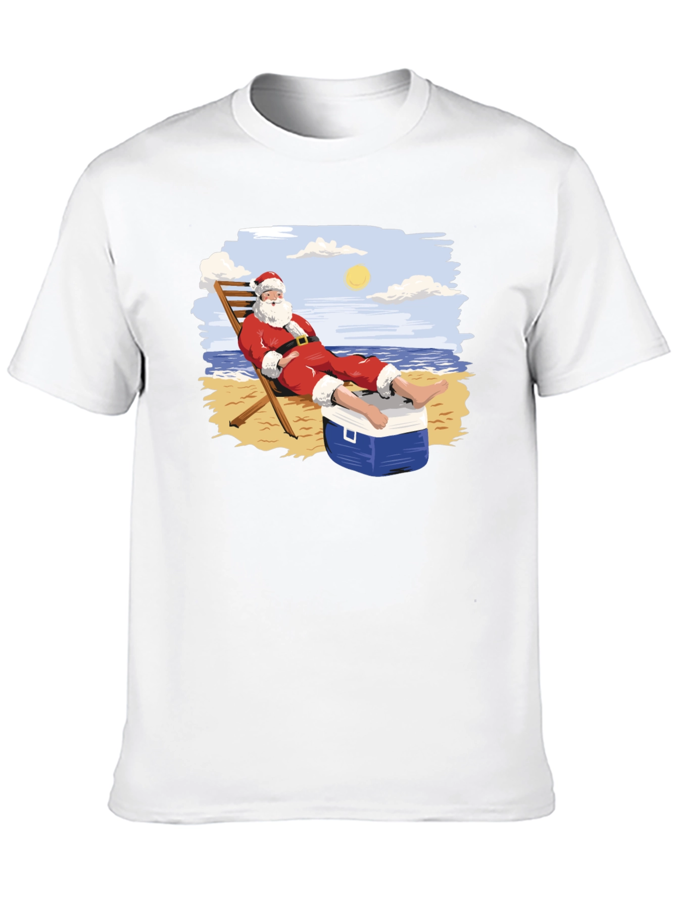 Santa Beach T-Shirt - Holiday Relaxation