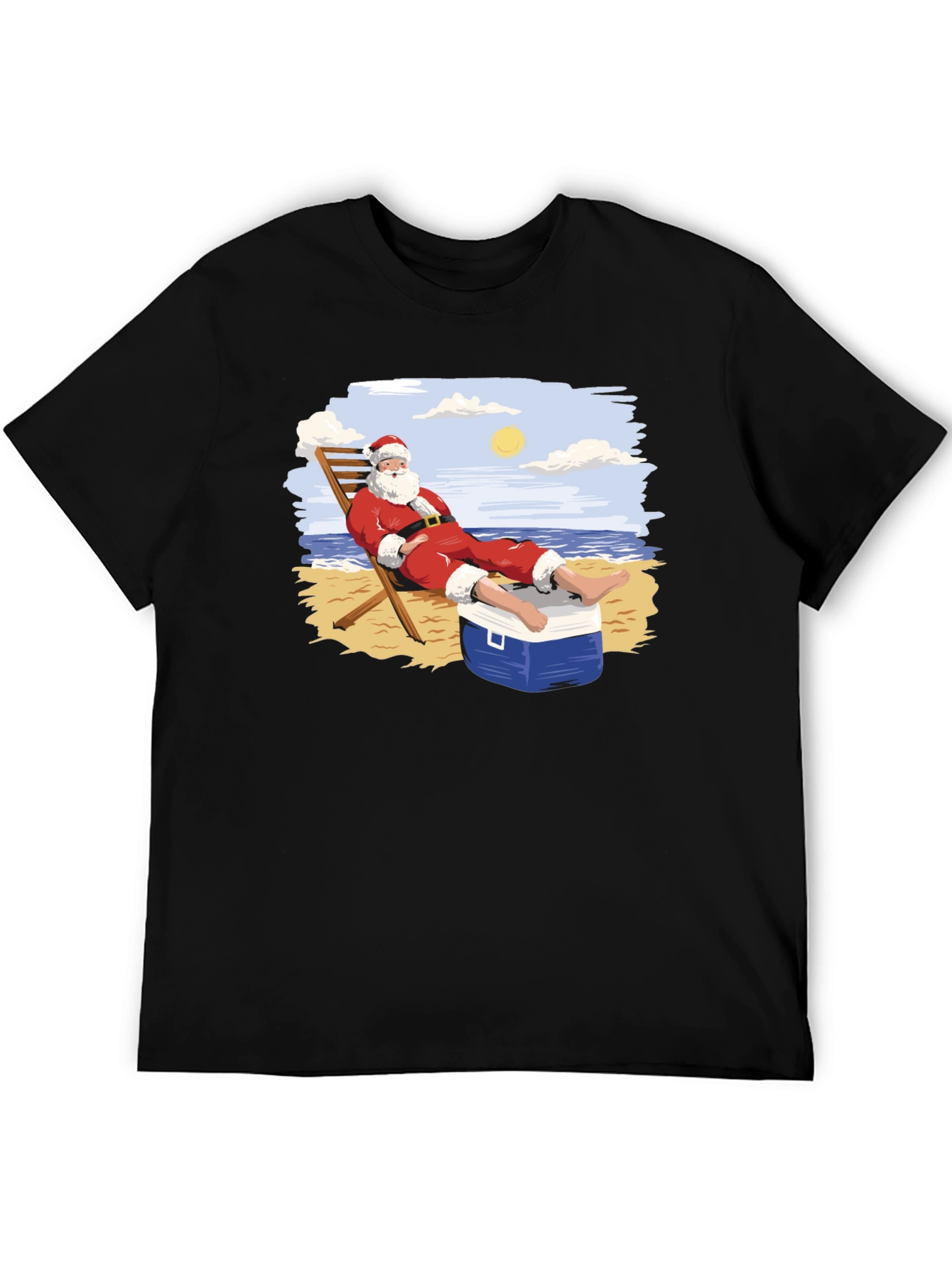 Santa Beach T-Shirt - Holiday Relaxation