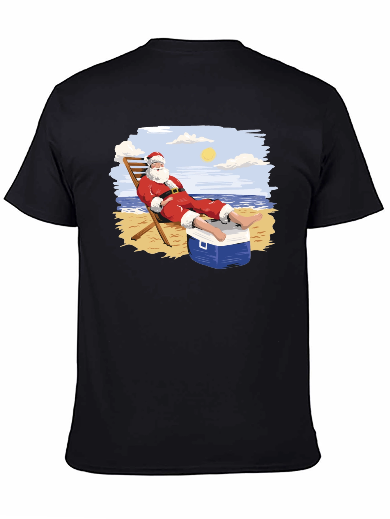 Santa Beach T-Shirt - Holiday Relaxation