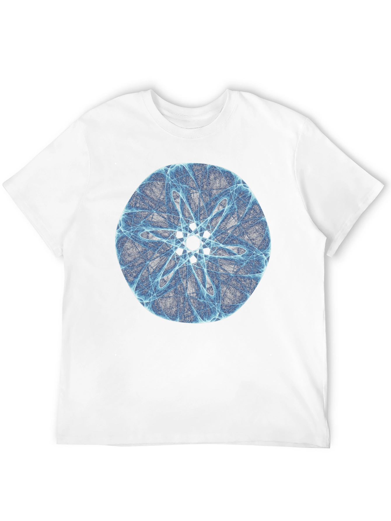 Geometric Circle Design Black T-Shirt