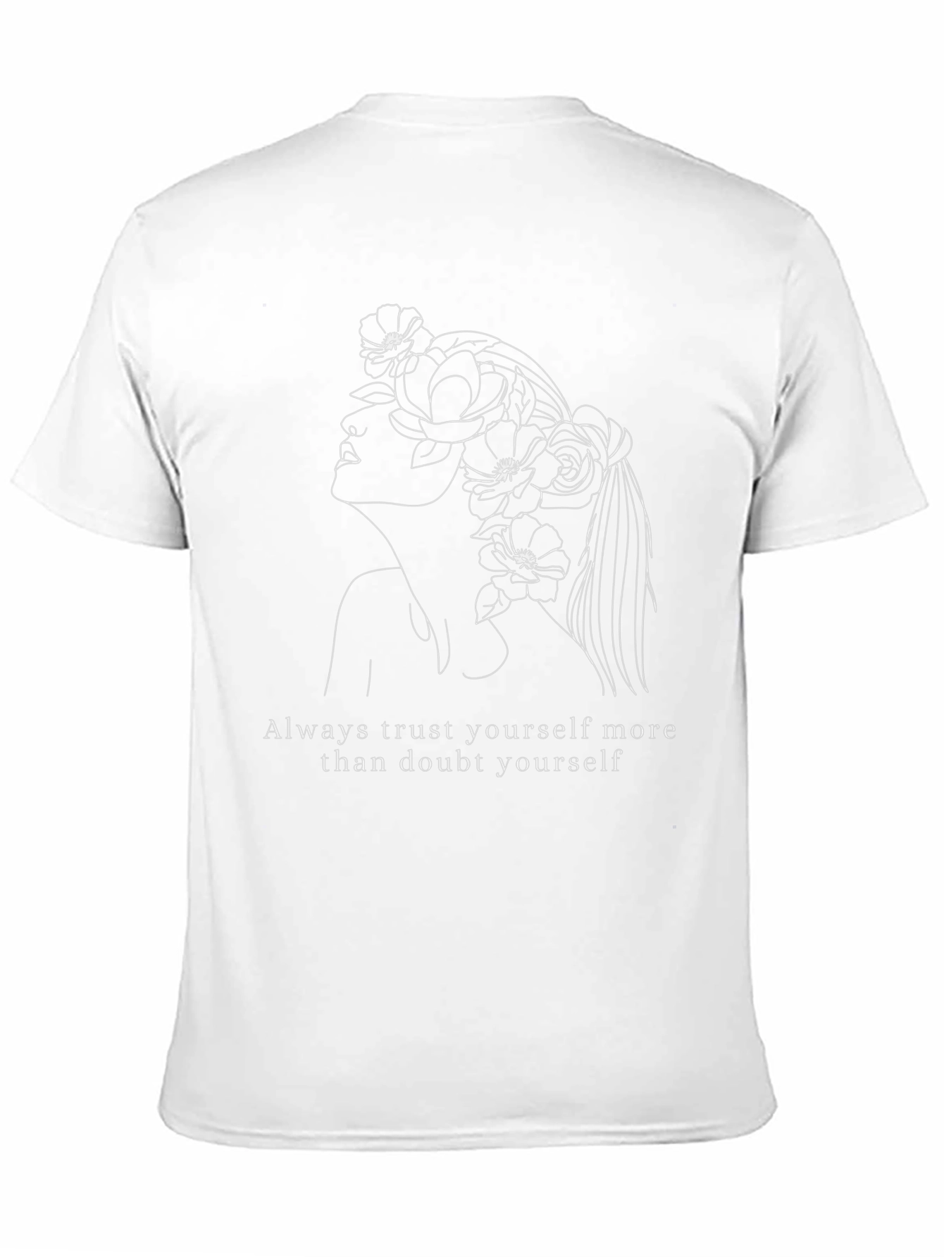Floral Woman Line Art T-Shirt: Trust Yourself