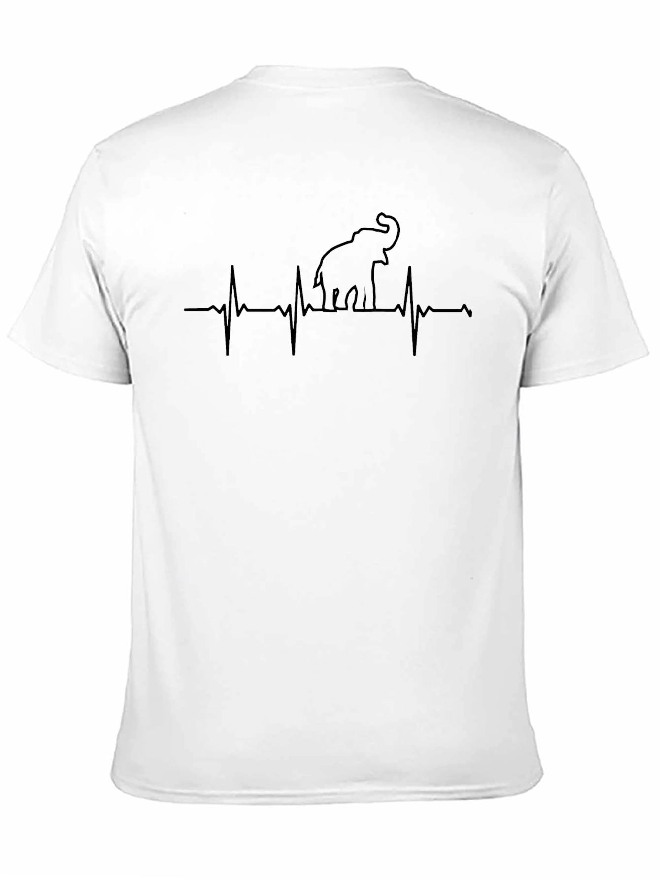 Elephant Heartbeat Black T-Shirt