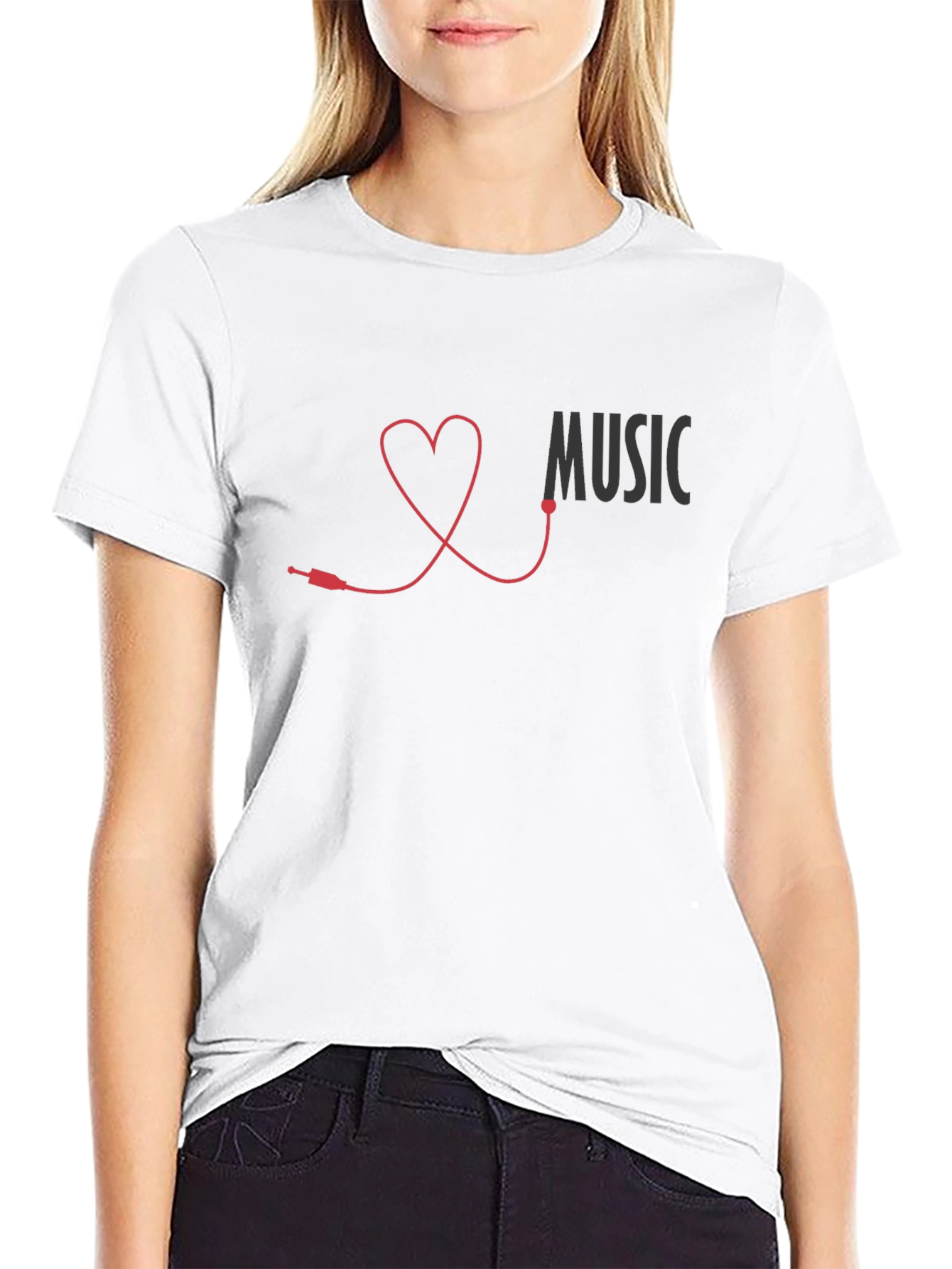 Music Lover Heartbeat T-Shirt - Stylish Graphic Tee
