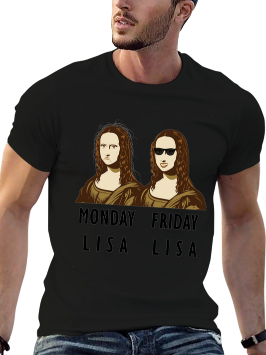 Monday vs. Friday Mona Lisa Graphic Tee