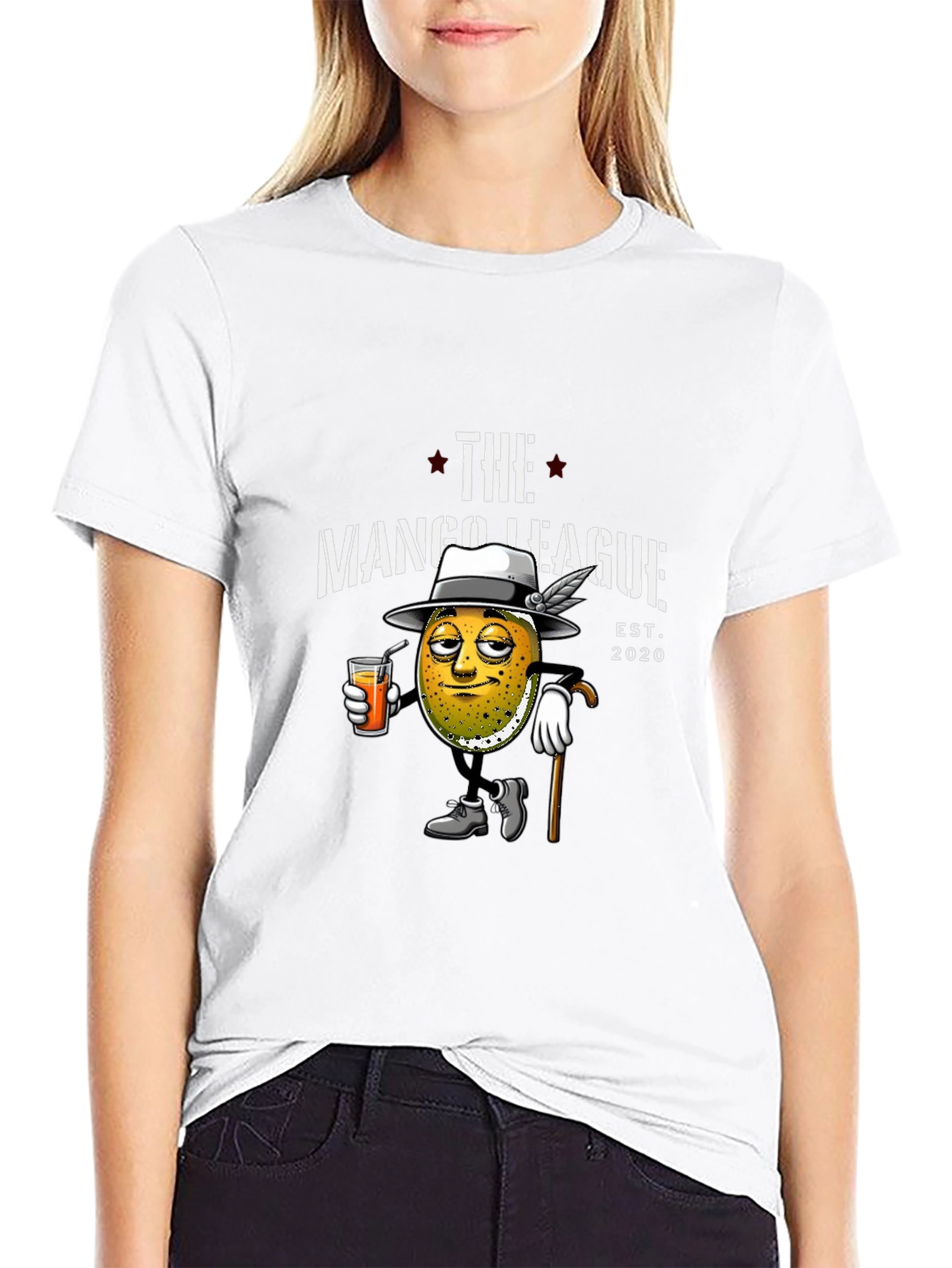 The Mango League Black Graphic T-Shirt