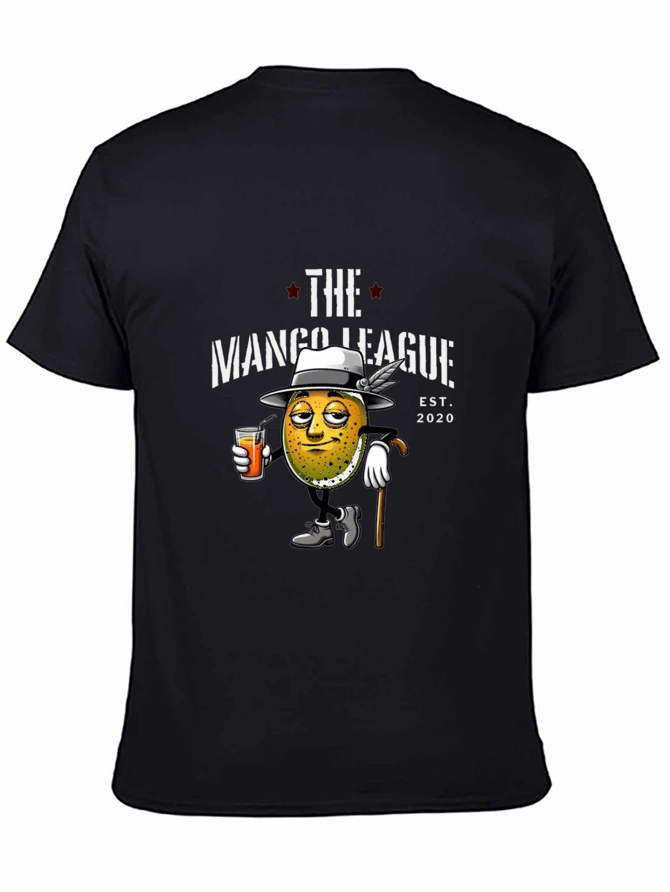 The Mango League Black Graphic T-Shirt