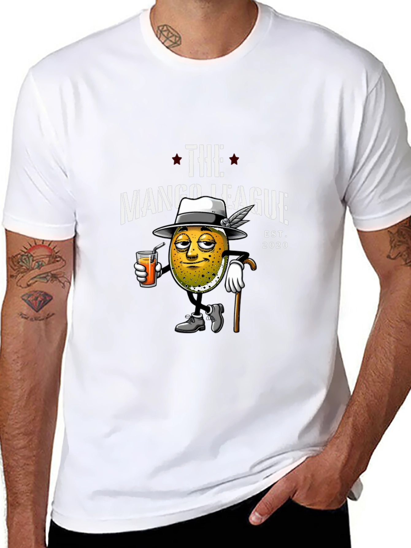 The Mango League Black Graphic T-Shirt
