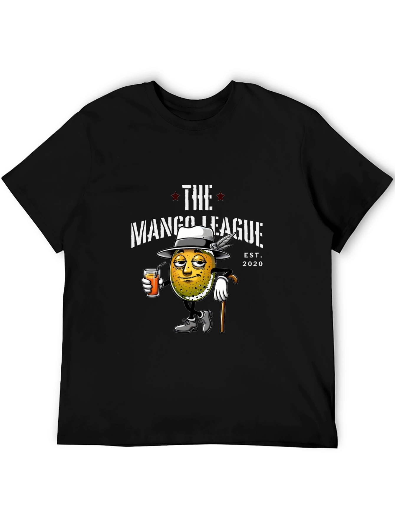 The Mango League Black Graphic T-Shirt