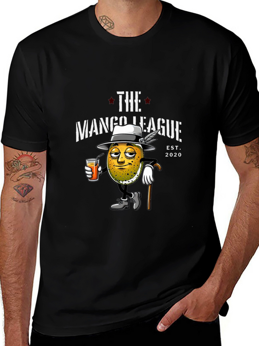 The Mango League Black Graphic T-Shirt