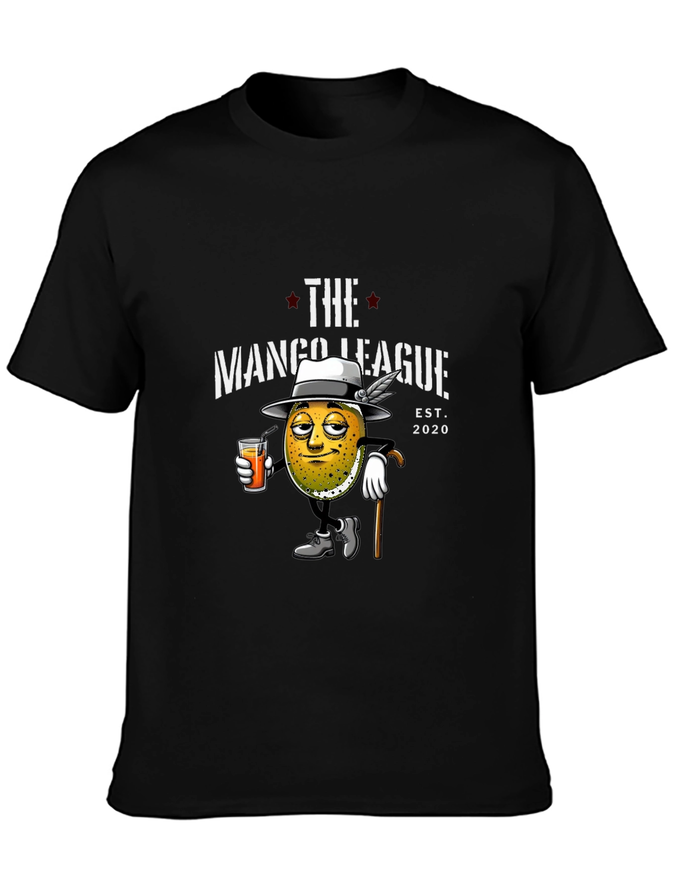 The Mango League Black Graphic T-Shirt