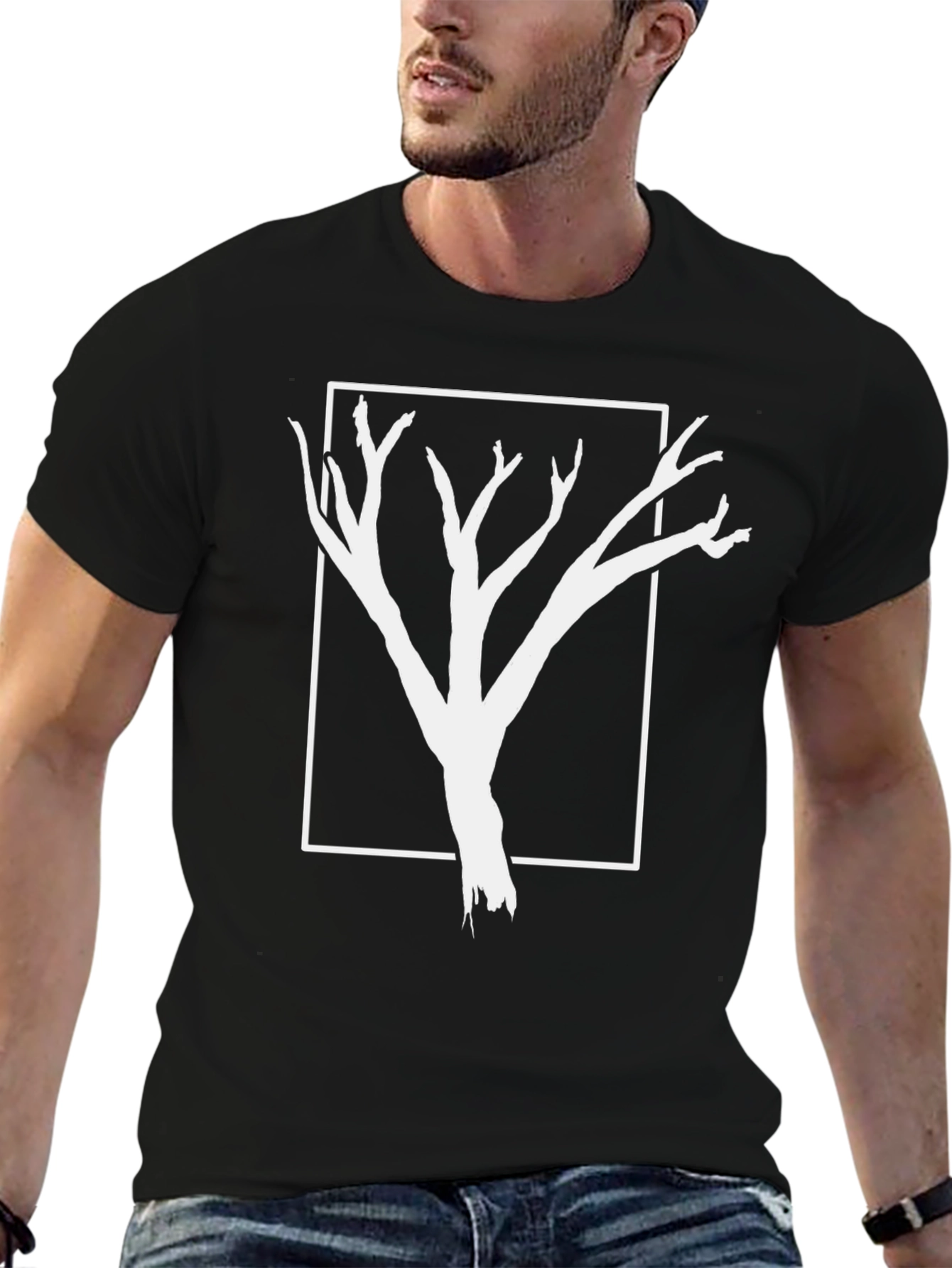 Abstract Tree Graphic Tee - Modern Nature Design