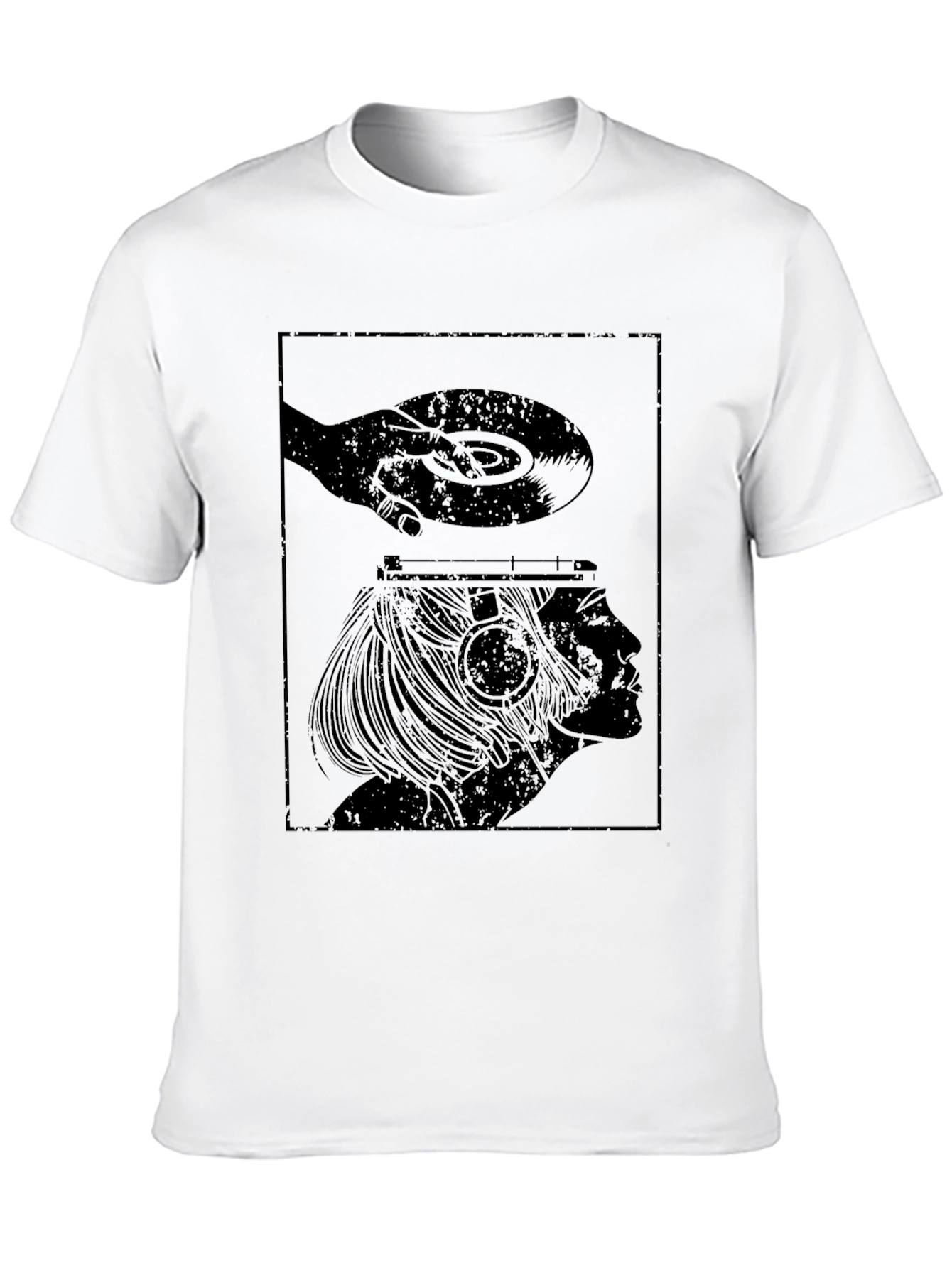 Vinyl Mind T-Shirt - Black Graphic Tee