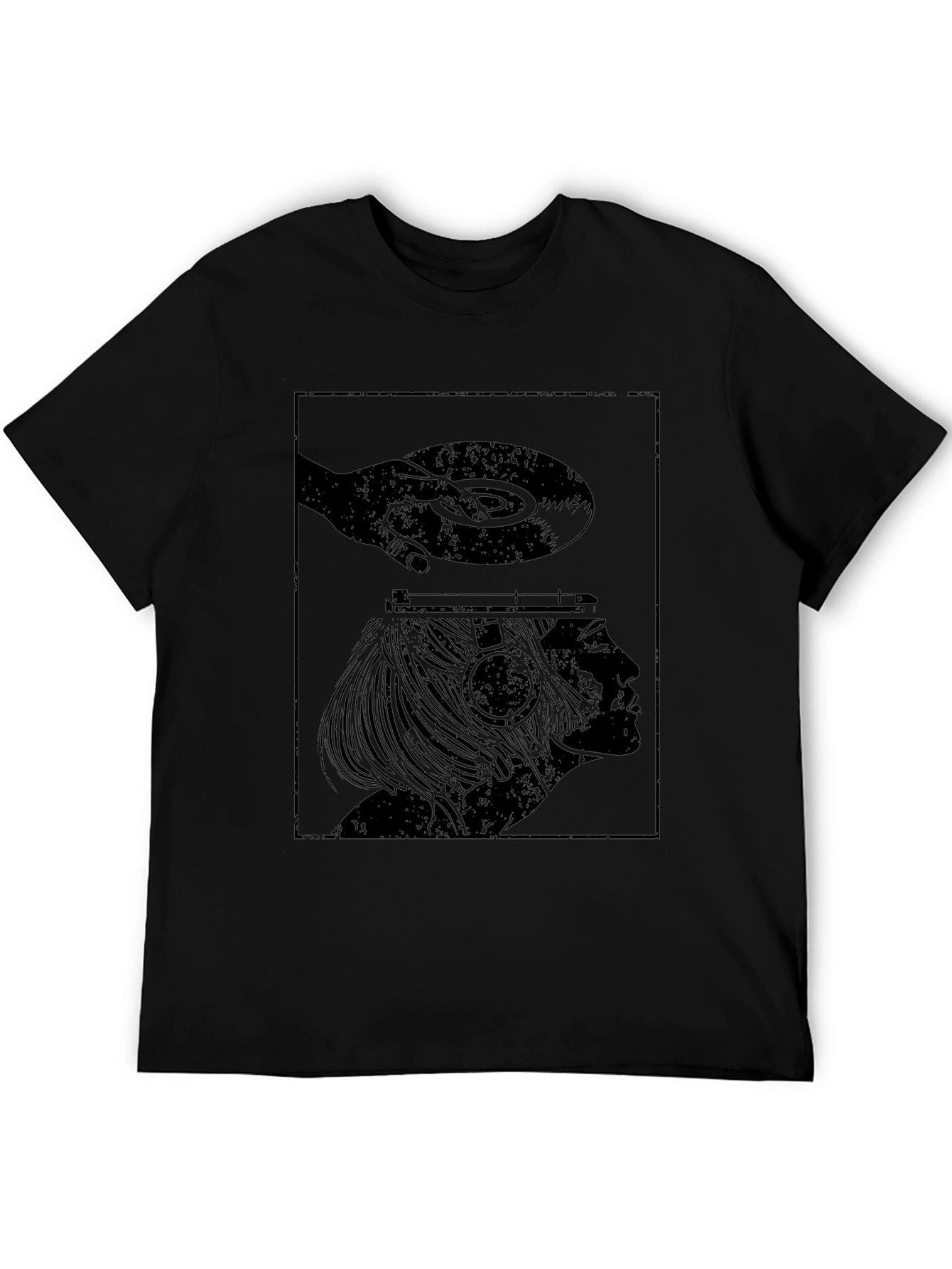 Vinyl Mind T-Shirt - Black Graphic Tee
