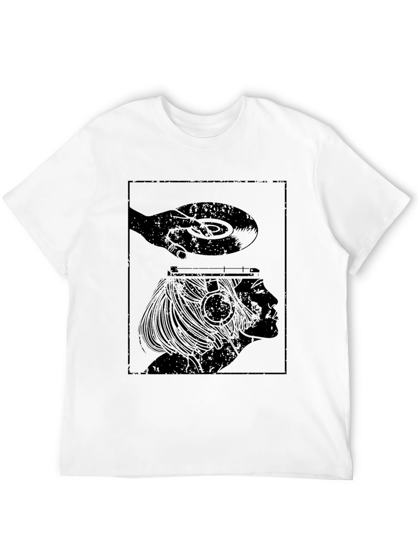 Vinyl Mind T-Shirt - Black Graphic Tee