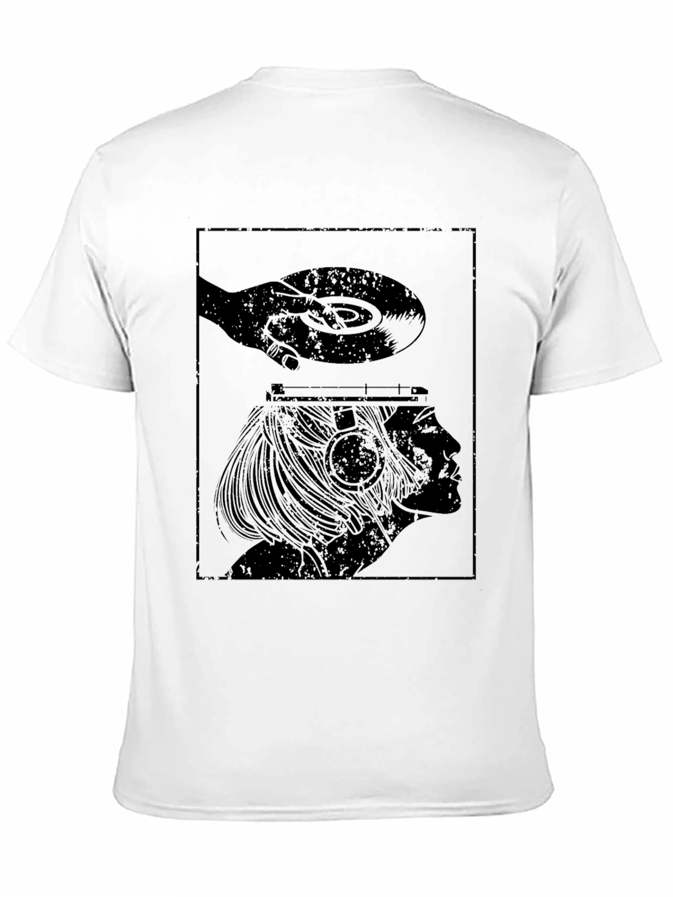Vinyl Mind T-Shirt - Black Graphic Tee
