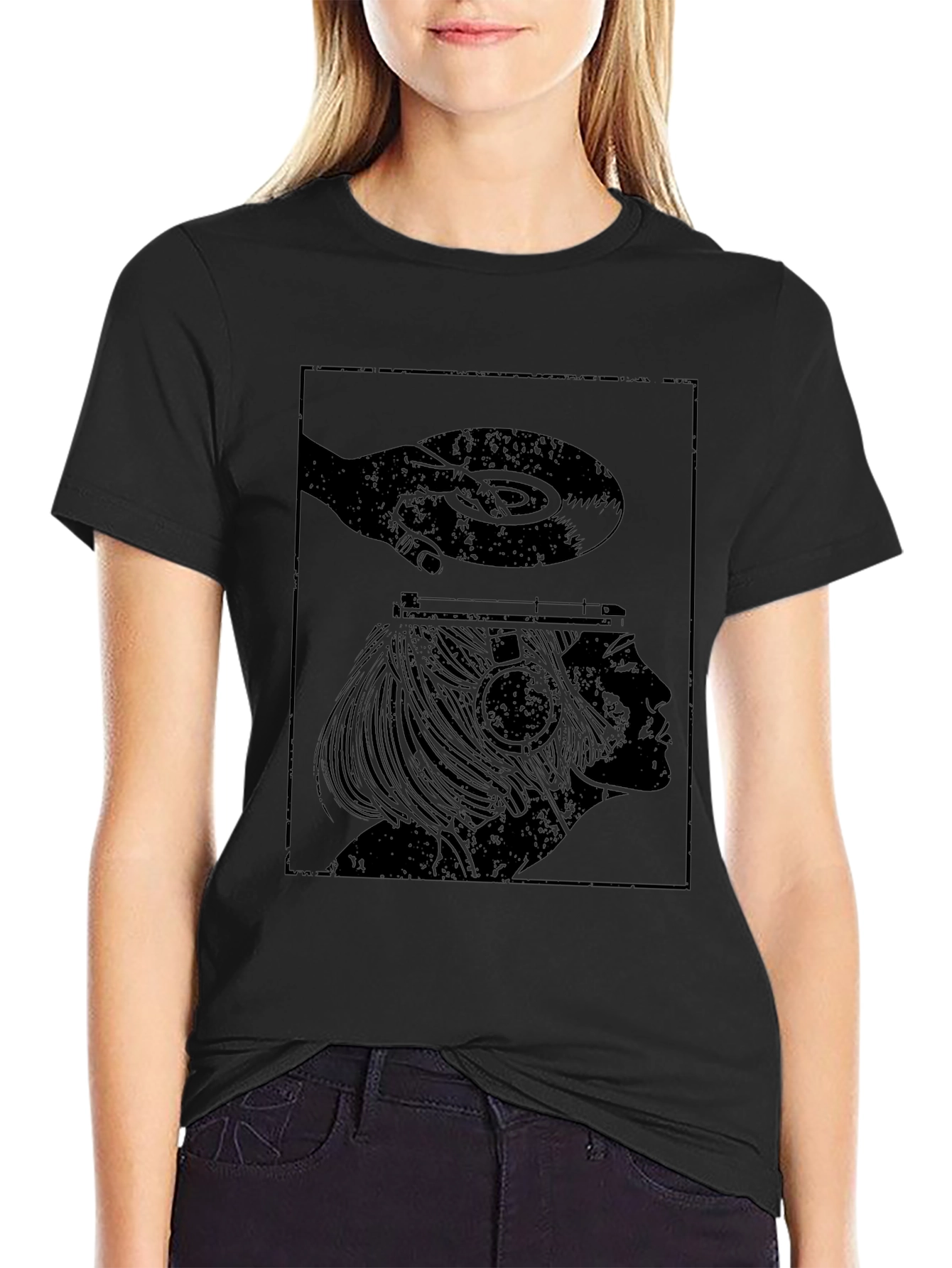 Vinyl Mind T-Shirt - Black Graphic Tee