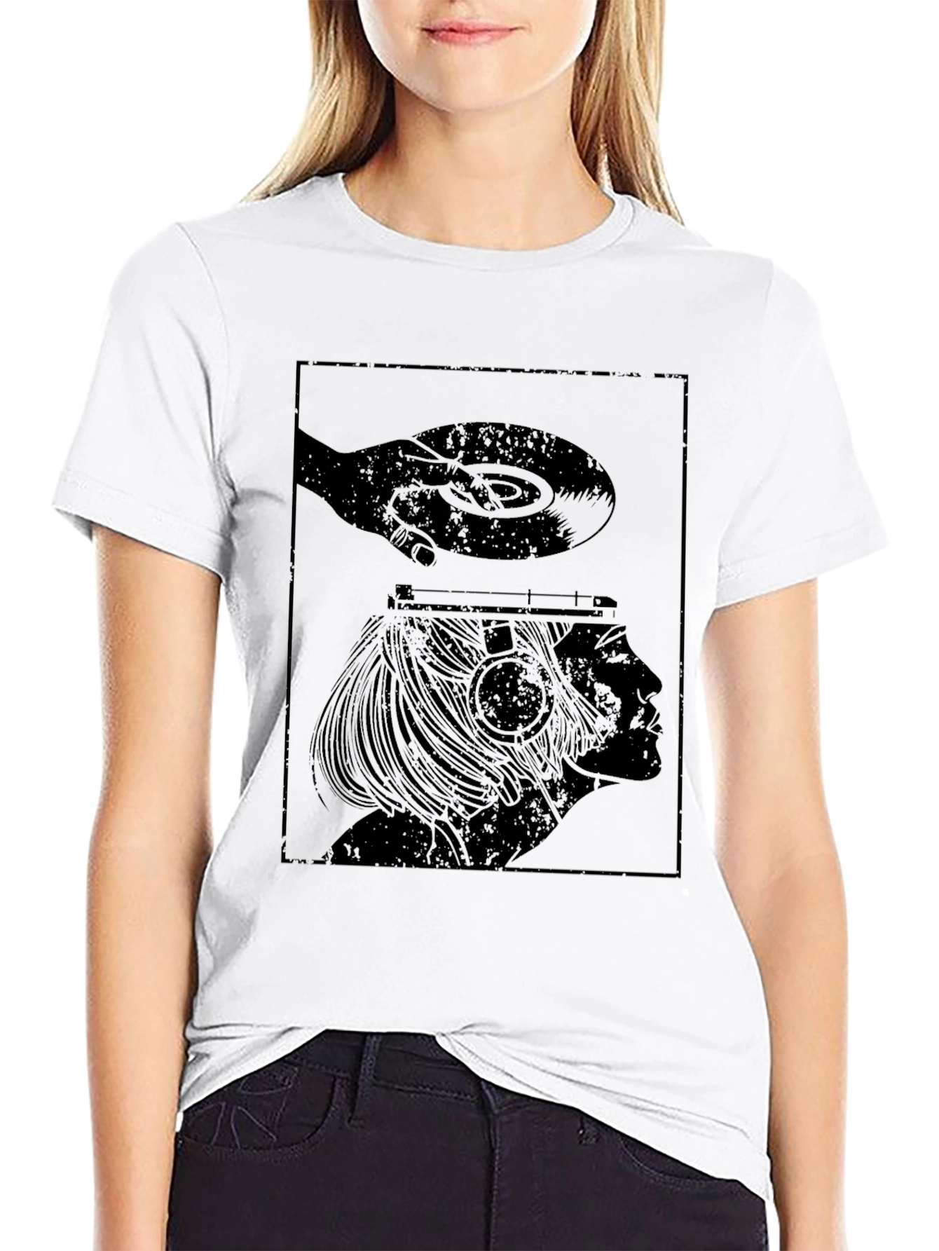 Vinyl Mind T-Shirt - Black Graphic Tee