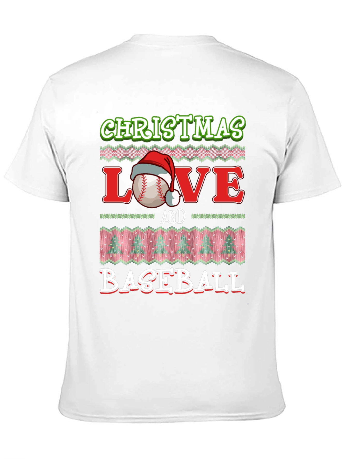 Christmas Love Baseball Holiday Graphic Tee