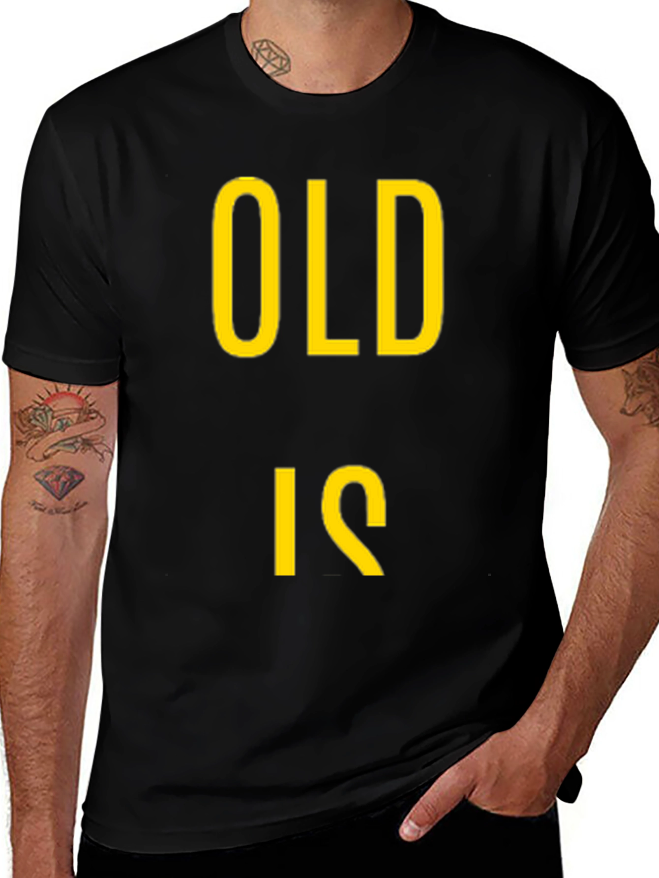Old Is Gold Black Graphic Tee