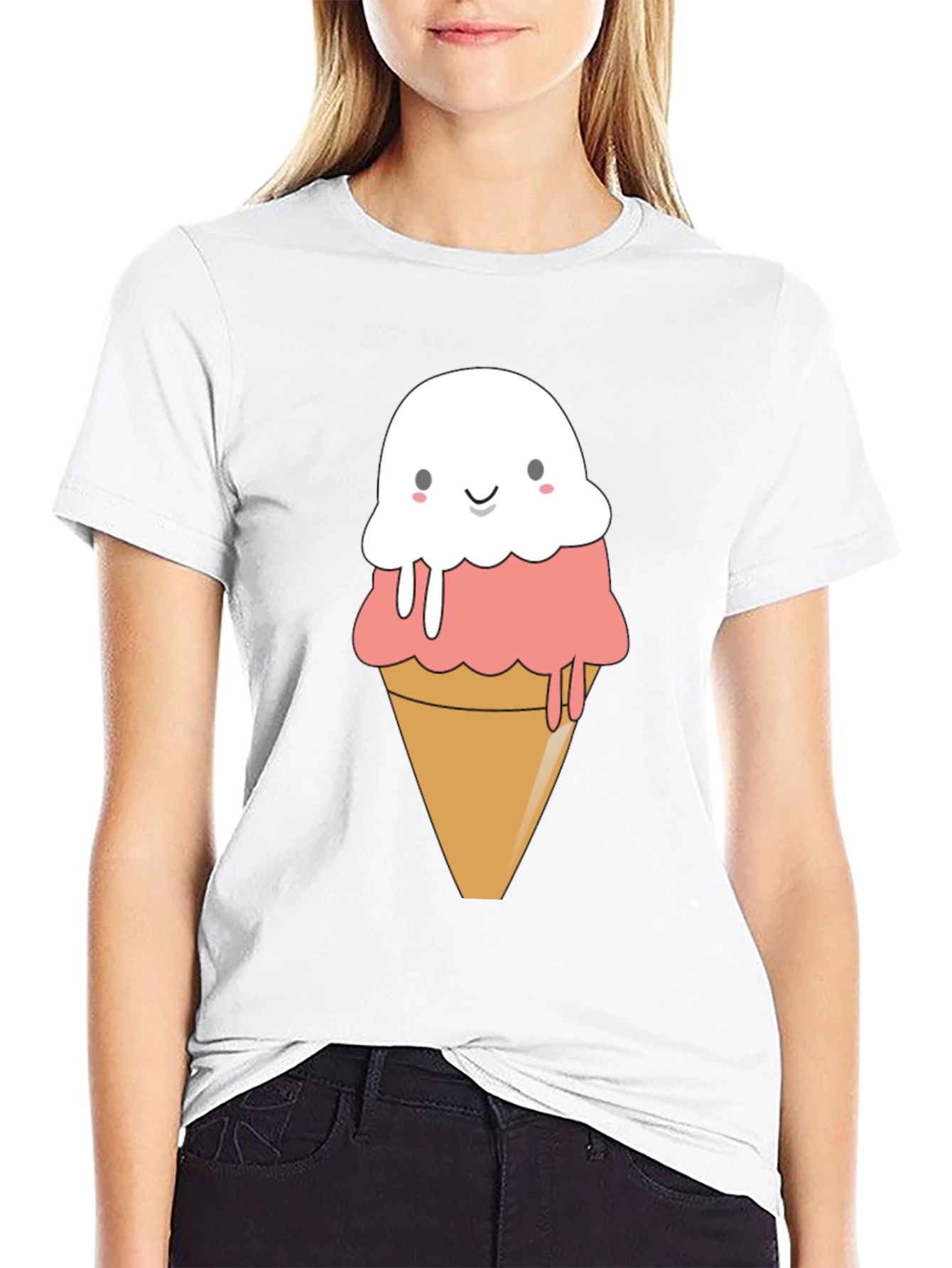 Cute Ice Cream Cone Graphic T-Shirt
