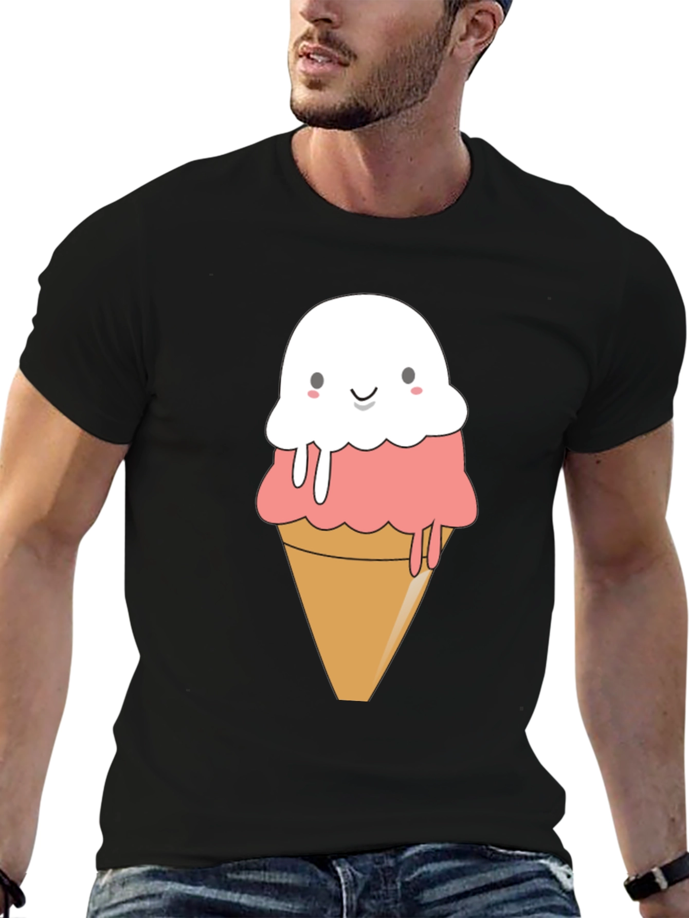 Cute Ice Cream Cone Graphic T-Shirt