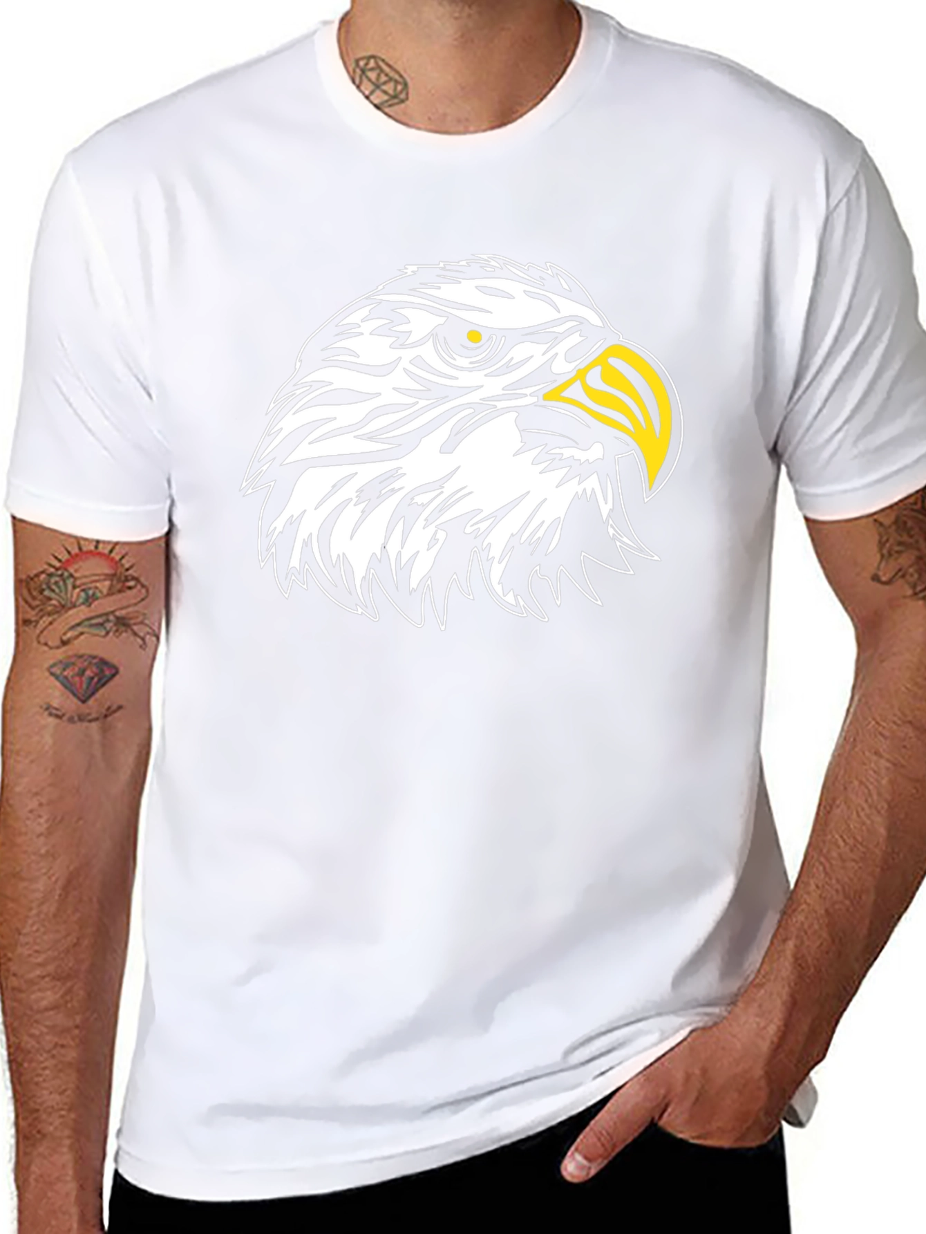 Black Eagle Graphic Tee - Striking Bird Design