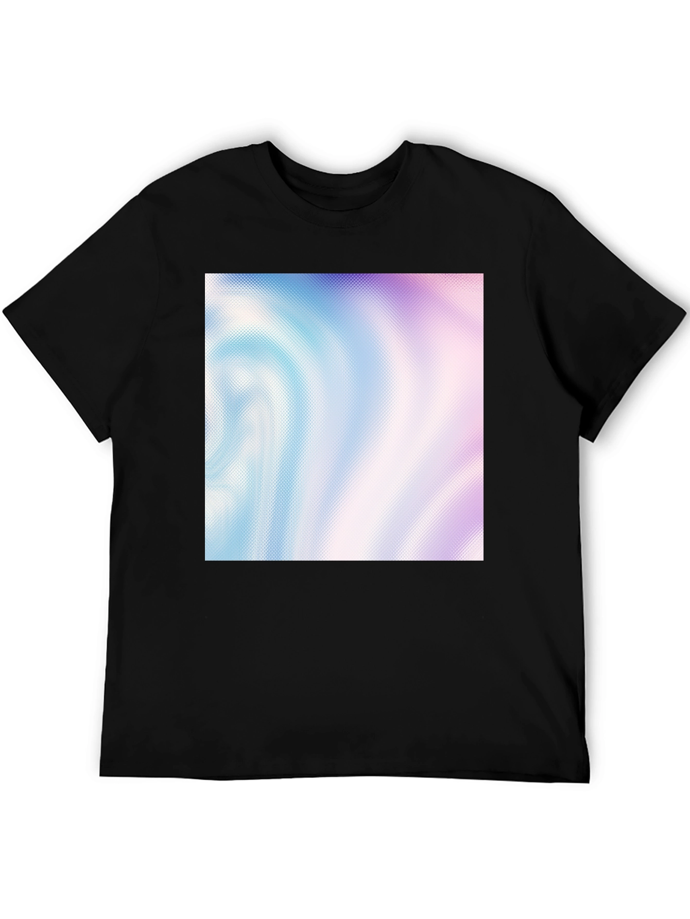 Abstract Swirl Pattern Black T-Shirt