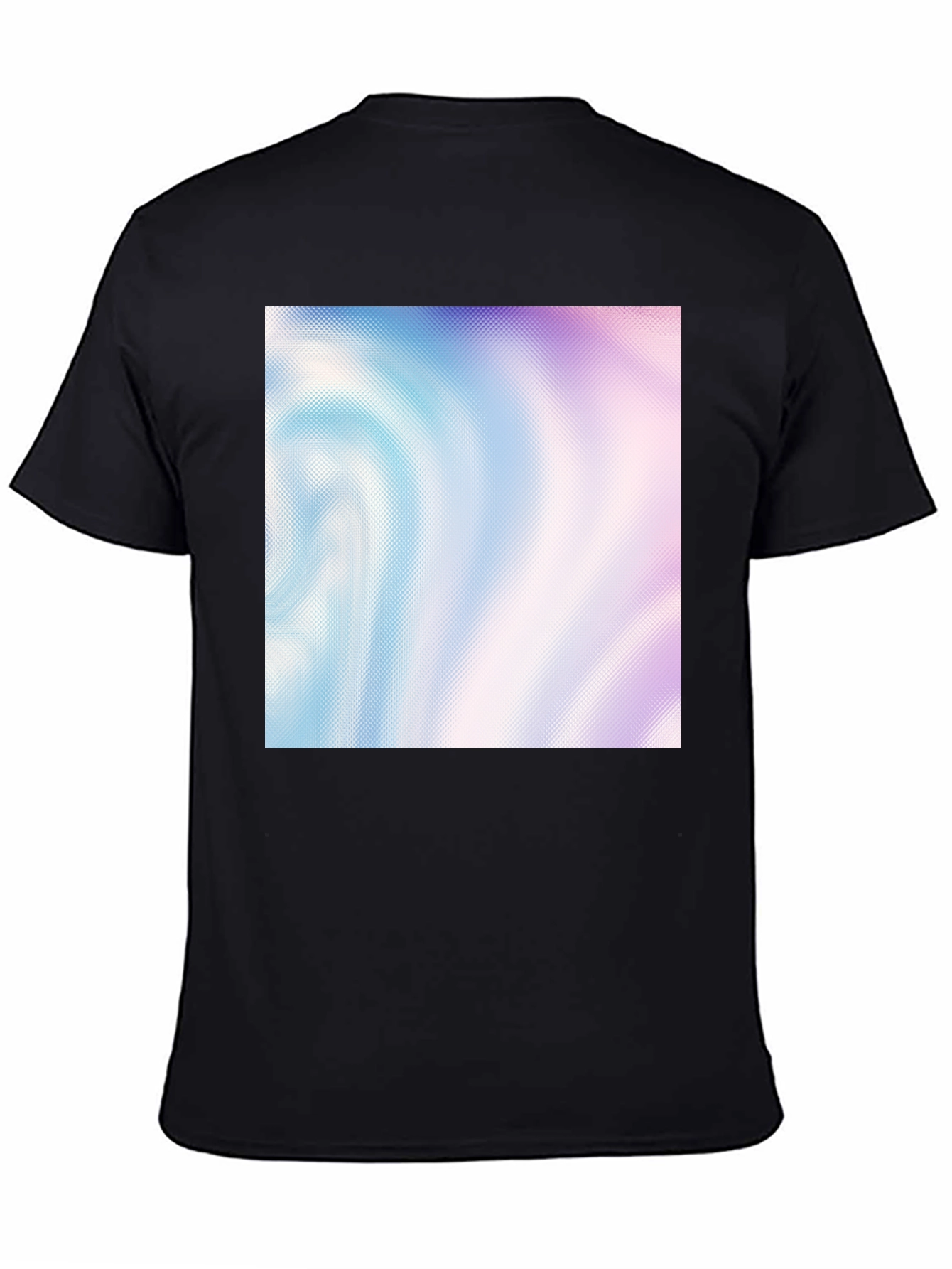 Abstract Swirl Pattern Black T-Shirt