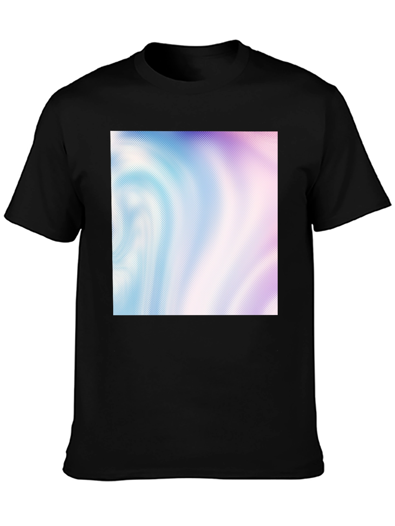 Abstract Swirl Pattern Black T-Shirt