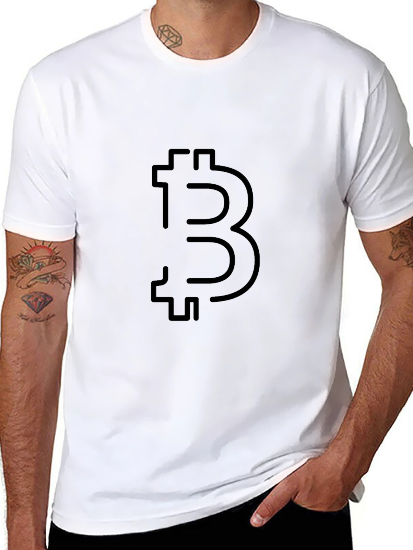 Bitcoin Symbol Black T-Shirt - Crypto Currency Tee