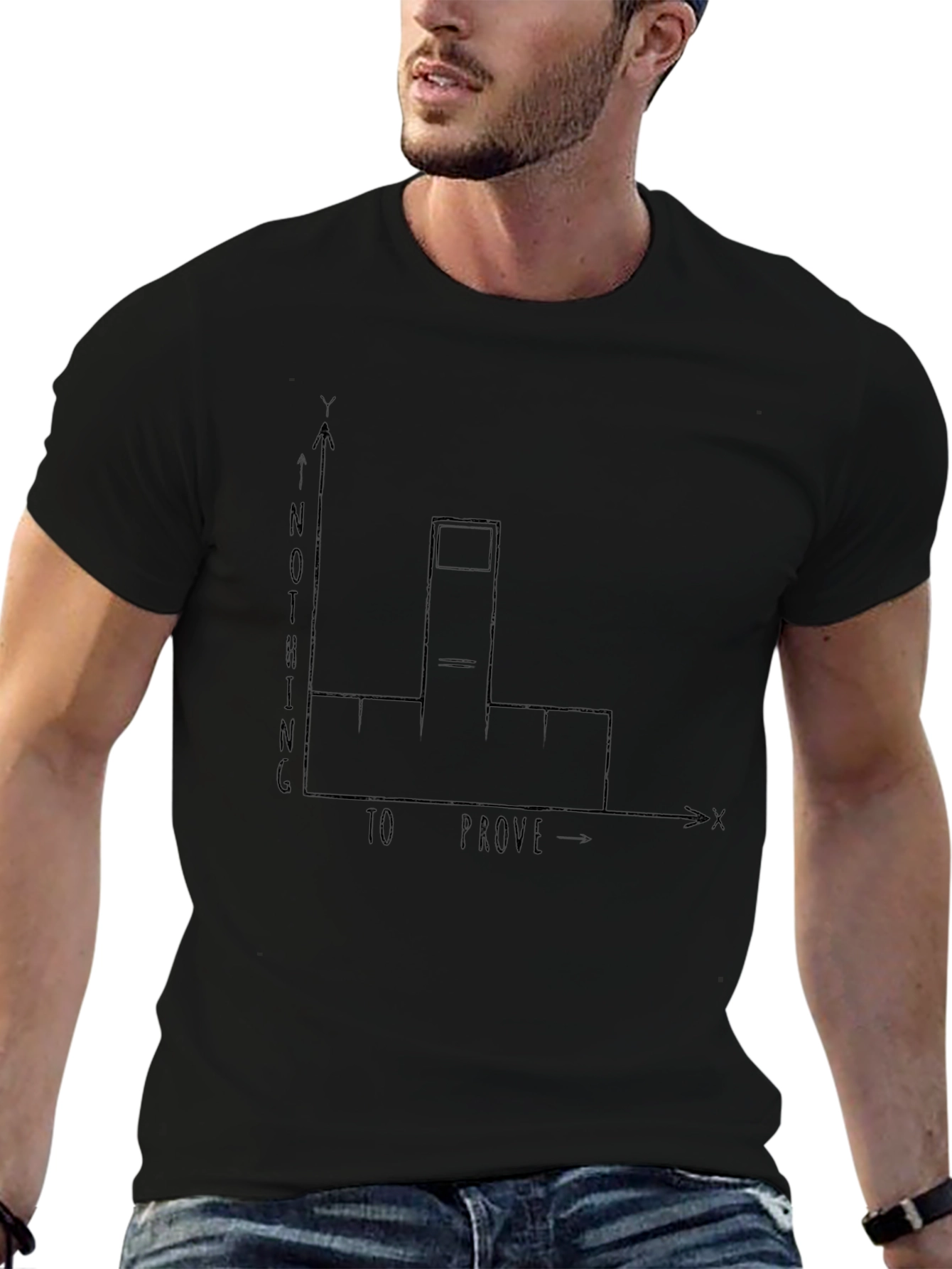Nothing to Prove Middle Finger Graph T-Shirt