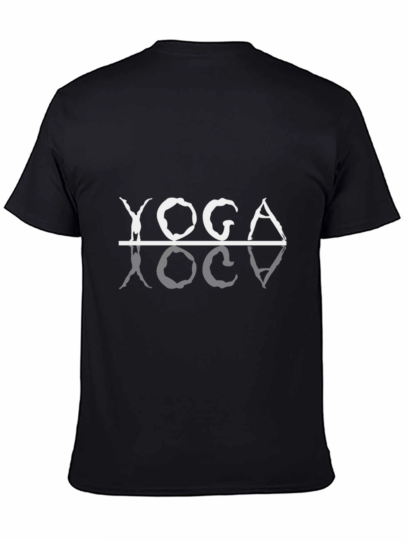Yoga T-Shirt Black Cotton Graphic Tee