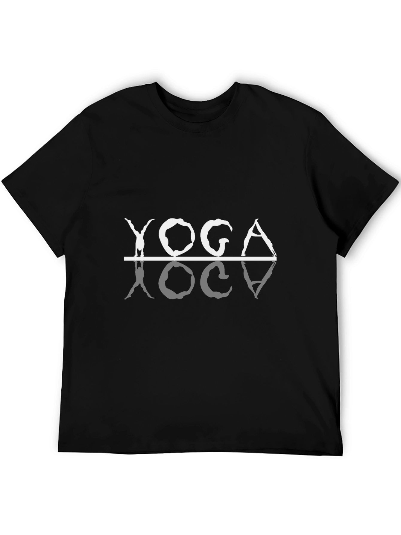 Yoga T-Shirt Black Cotton Graphic Tee
