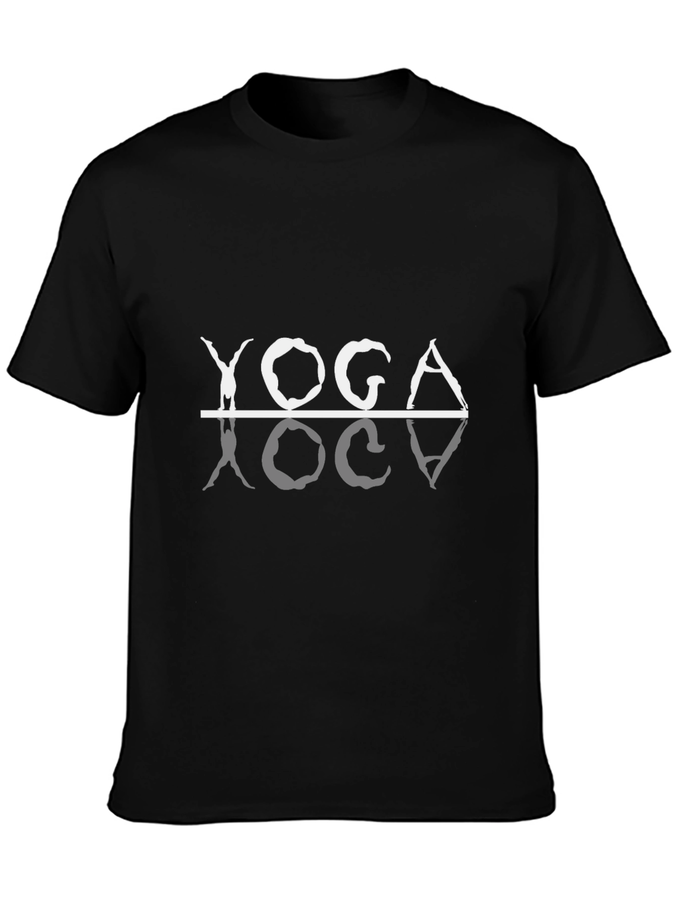 Yoga T-Shirt Black Cotton Graphic Tee