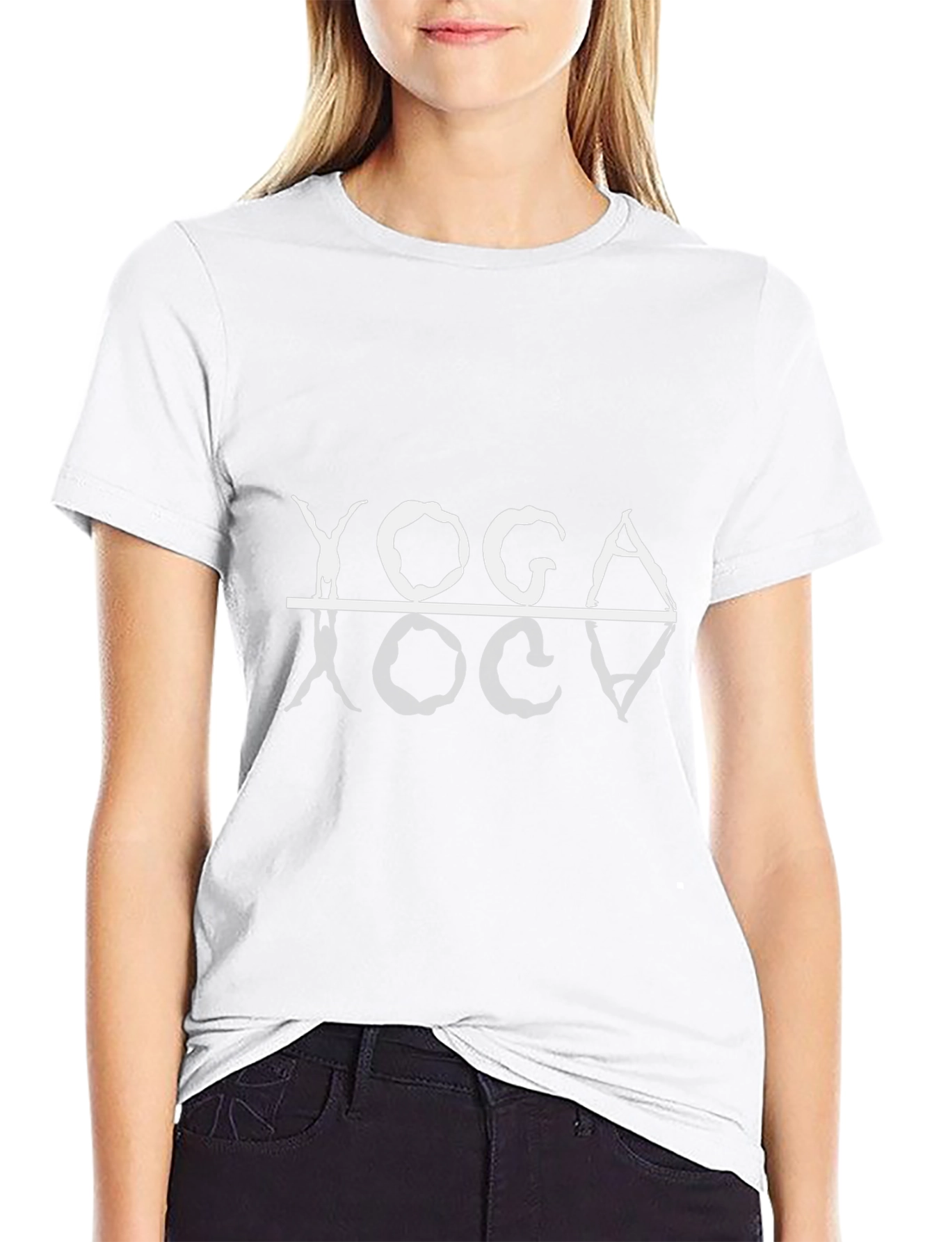 Yoga T-Shirt Black Cotton Graphic Tee
