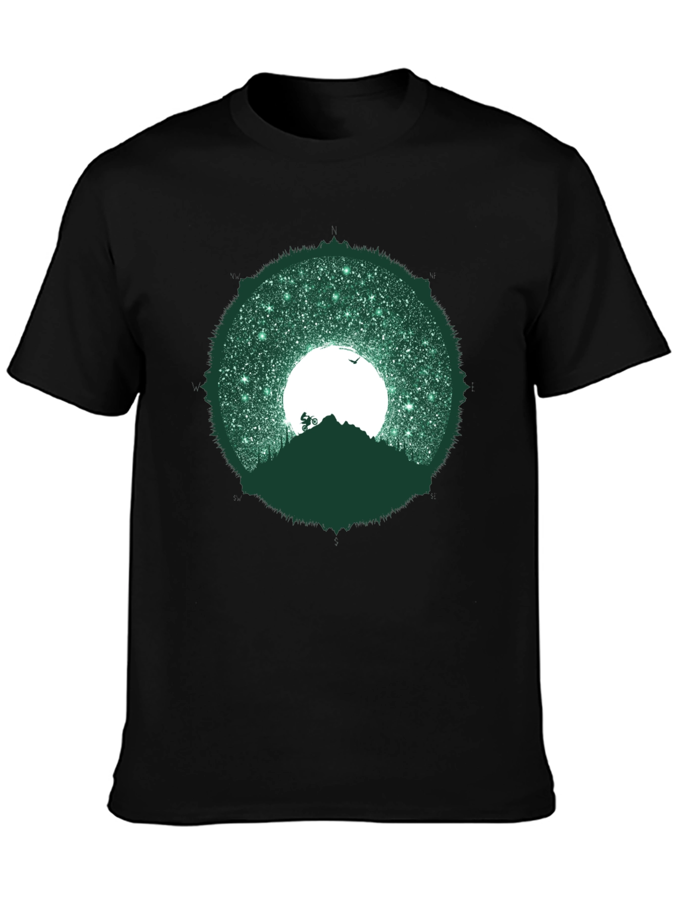 Mountain Biker Silhouette Graphic Tee