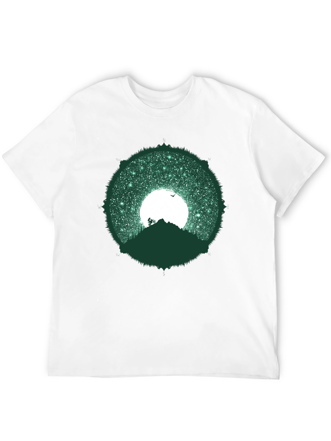 Mountain Biker Silhouette Graphic Tee