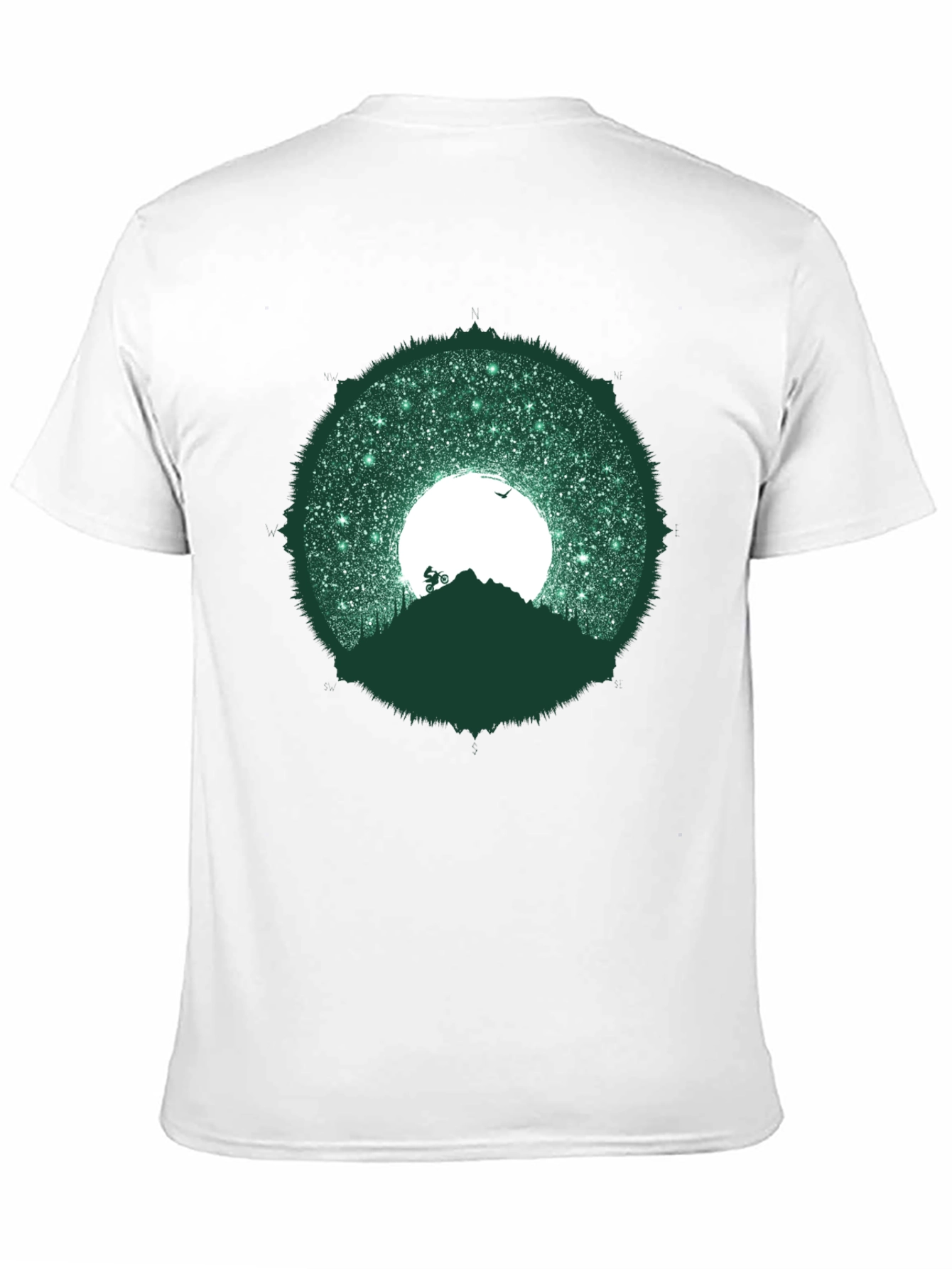 Mountain Biker Silhouette Graphic Tee