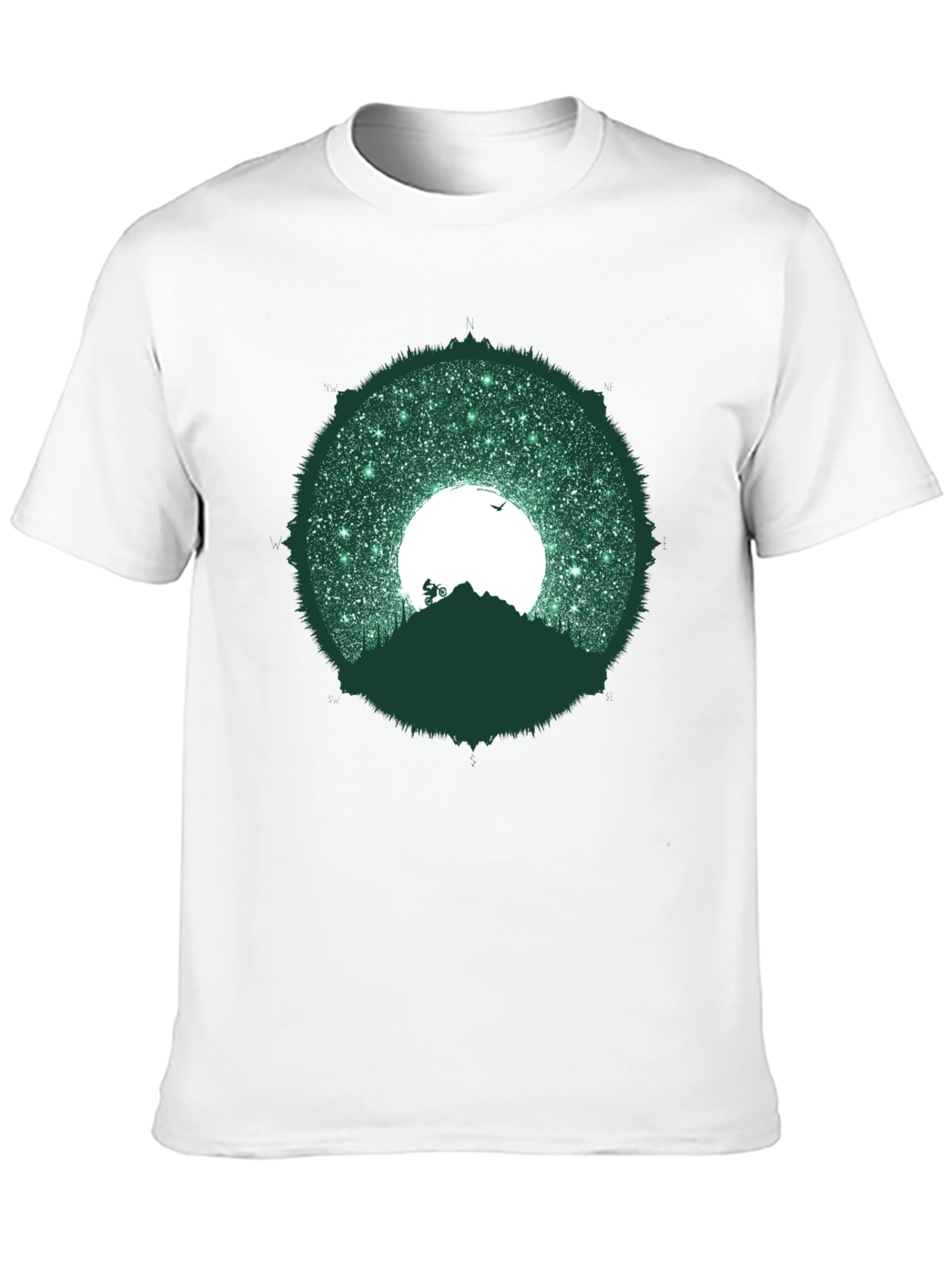 Mountain Biker Silhouette Graphic Tee
