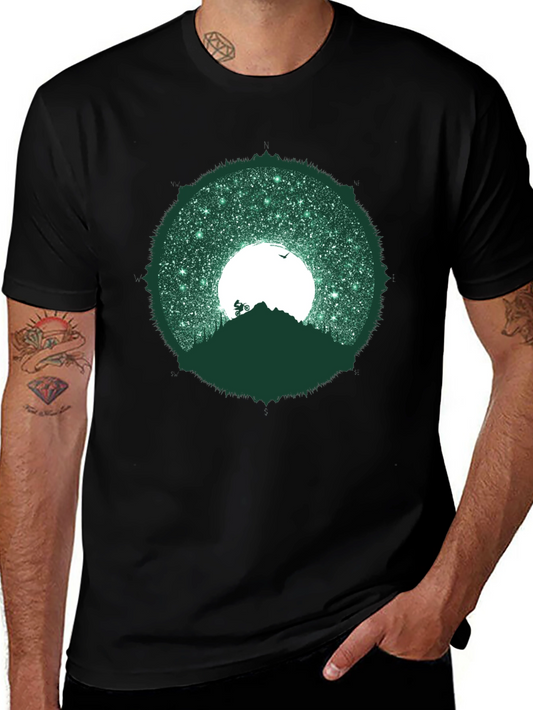 Mountain Biker Silhouette Graphic Tee