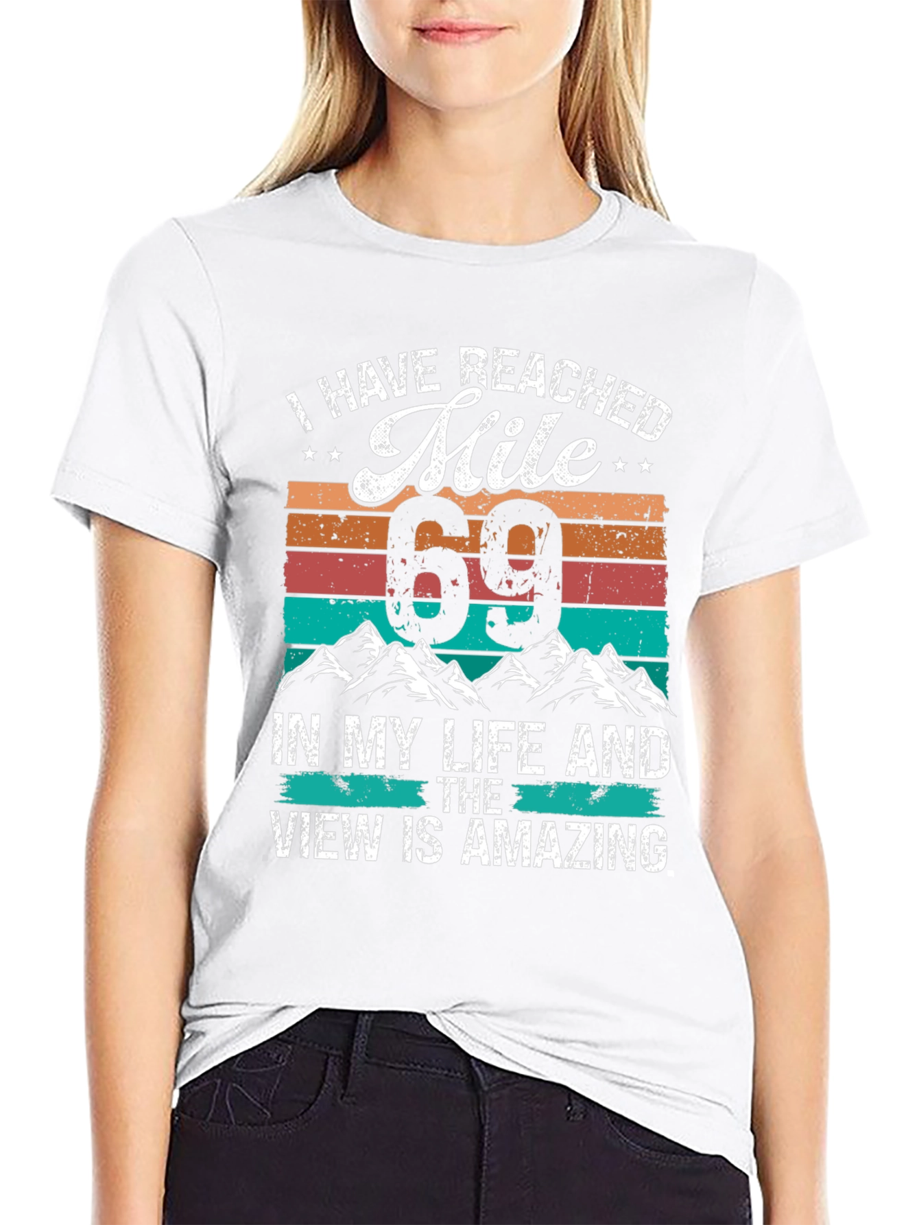 Reached Mile 69 Black Graphic Tee