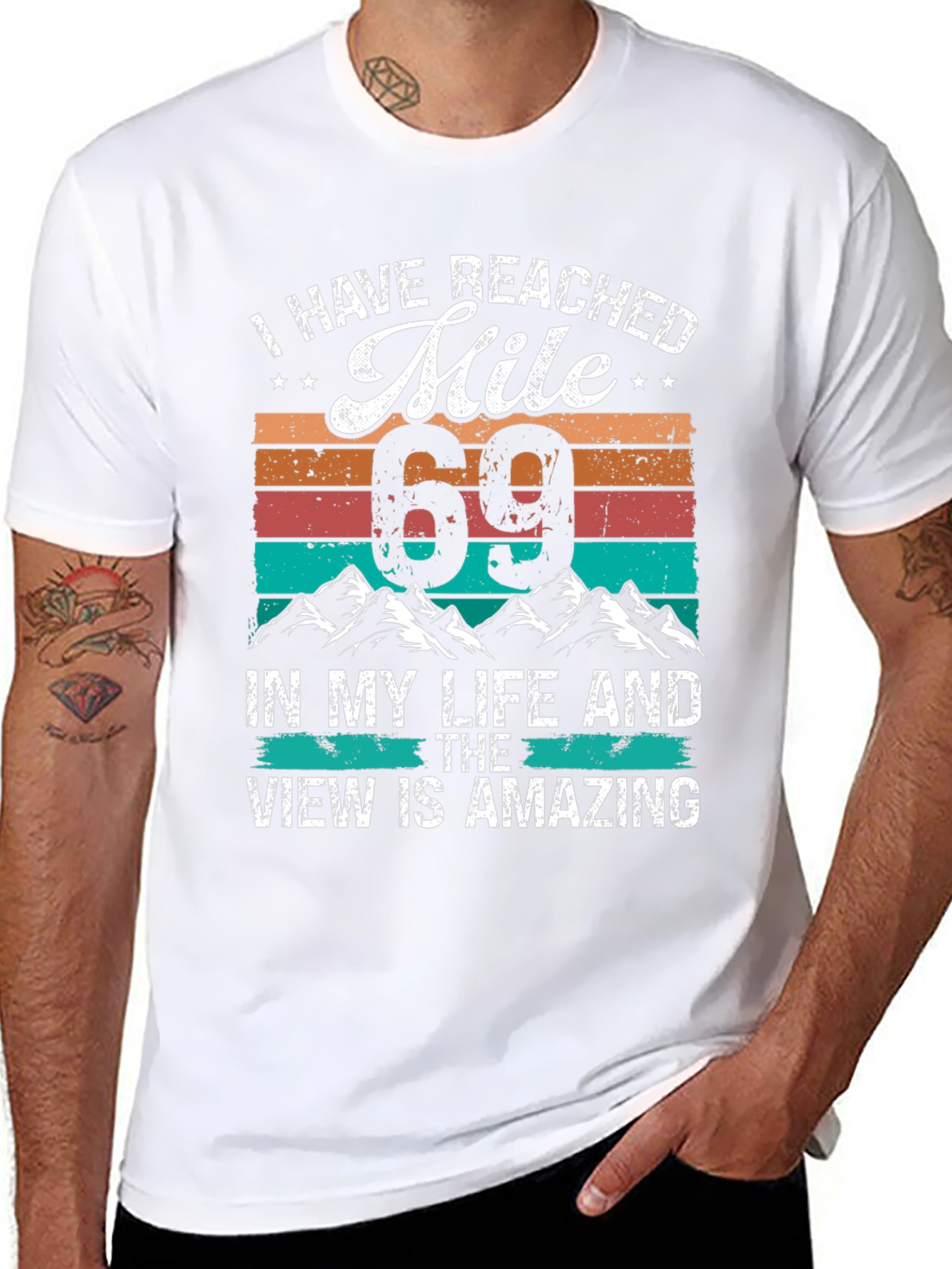 Reached Mile 69 Black Graphic Tee
