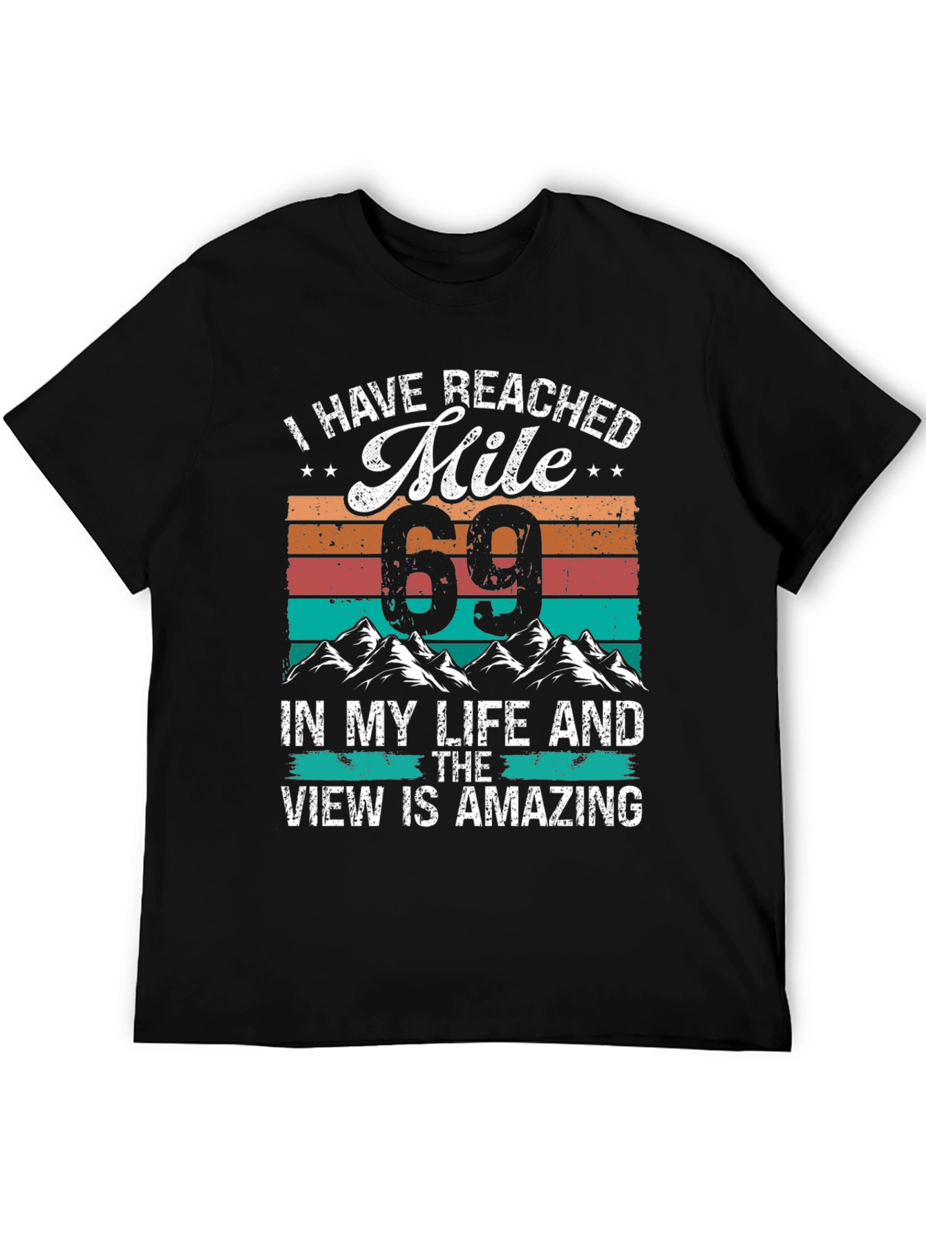 Reached Mile 69 Black Graphic Tee