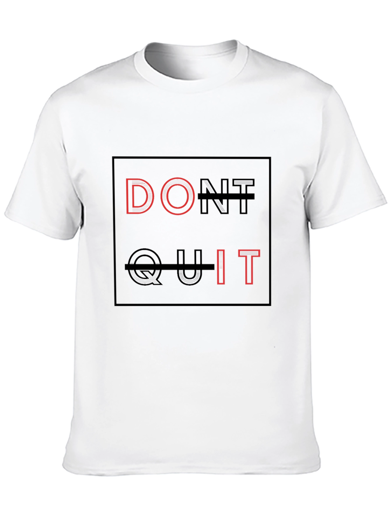 Motivational Dont Quit Black Graphic Tee