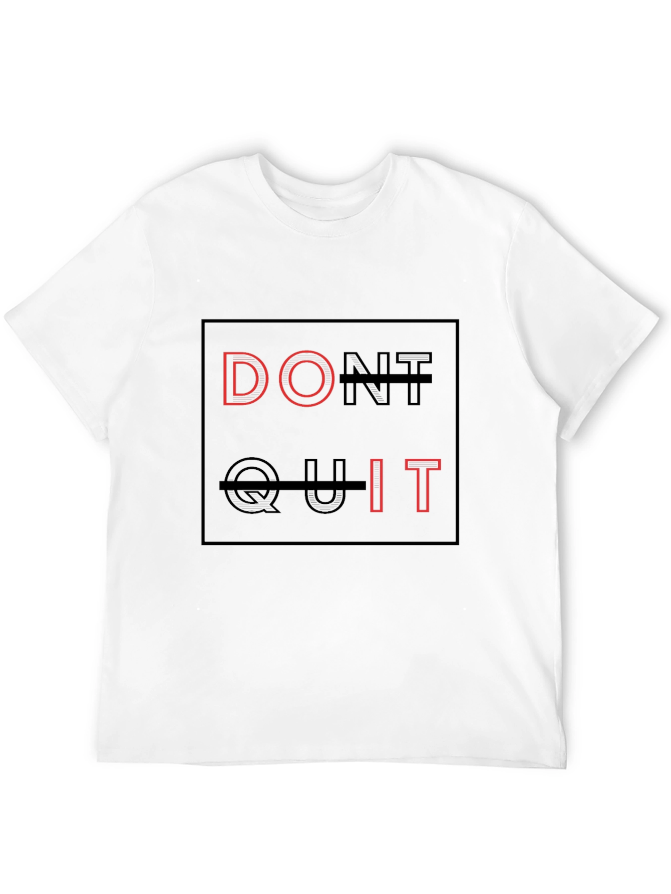 Motivational Dont Quit Black Graphic Tee