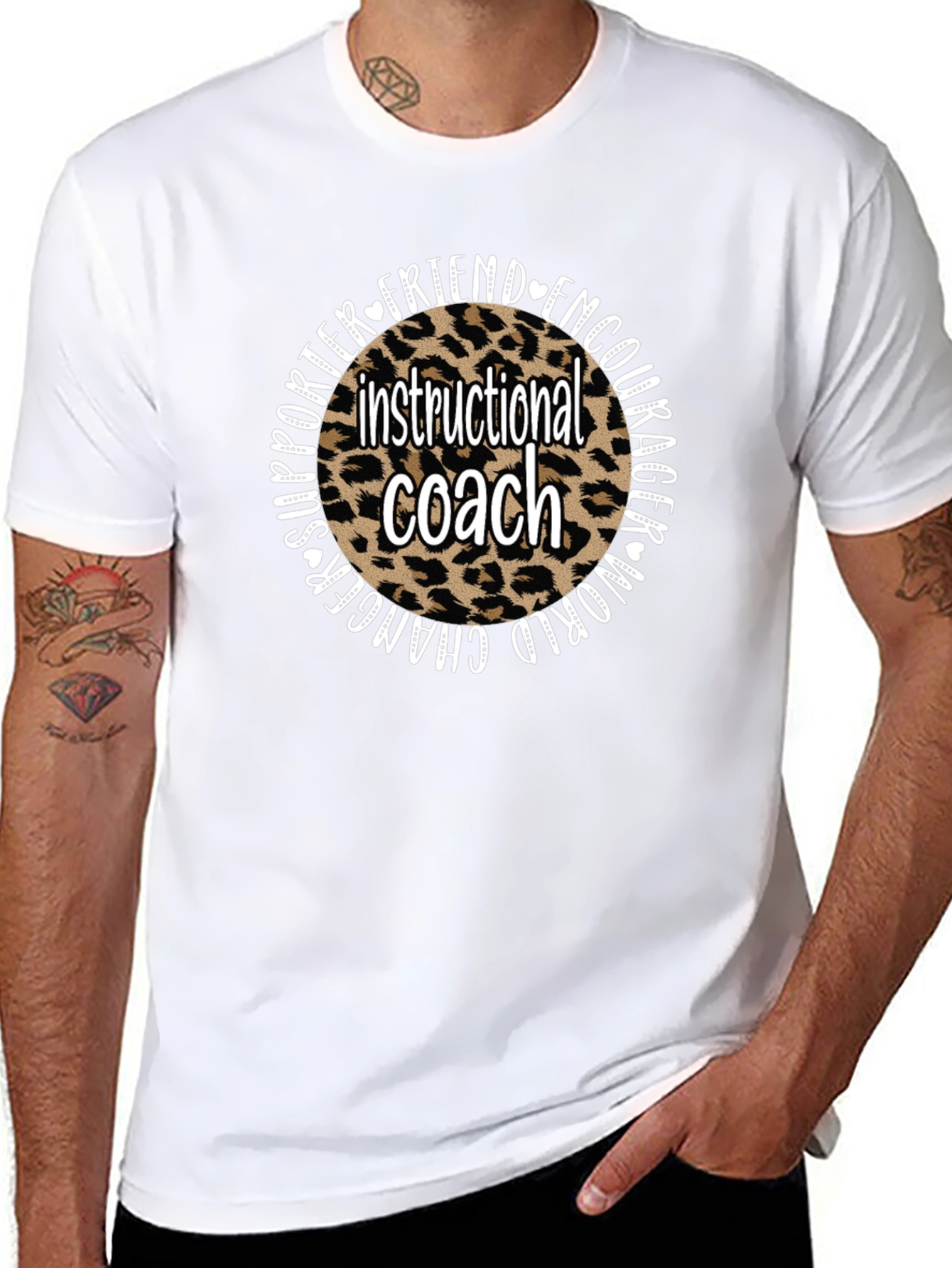 Instructional Coach Leopard Print T-Shirt