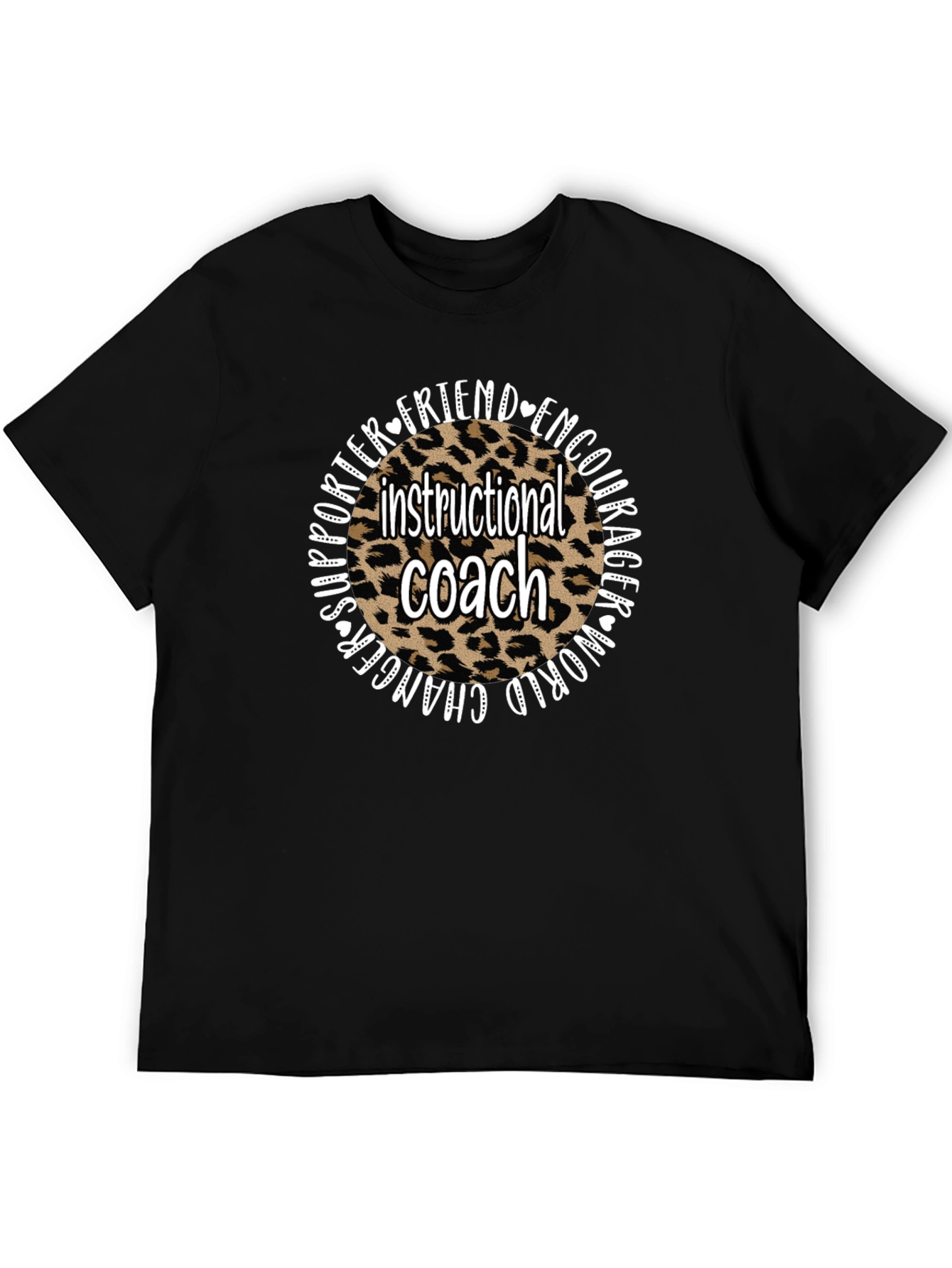 Instructional Coach Leopard Print T-Shirt