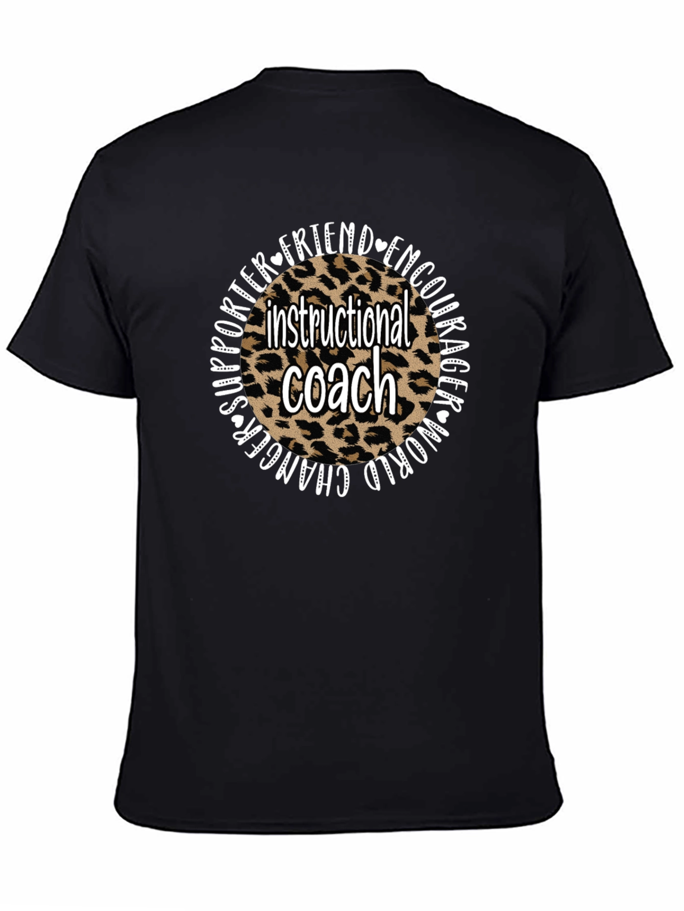 Instructional Coach Leopard Print T-Shirt